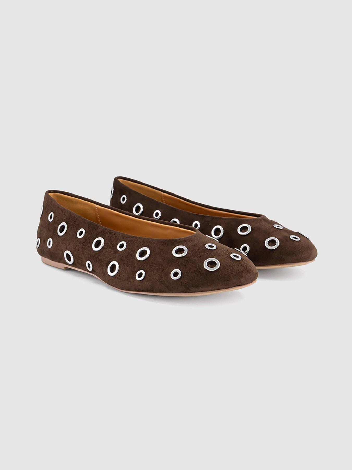 Image 3 of 4 of OFFICE Forever - Rivet Hardware Ballerina - Brown