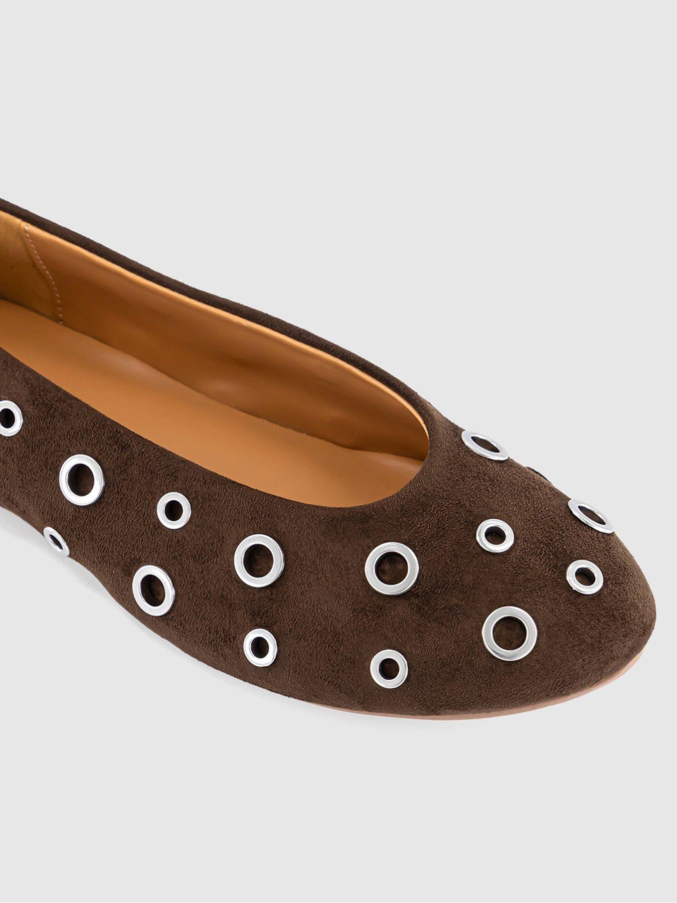 Image 4 of 4 of OFFICE Forever - Rivet Hardware Ballerina - Brown