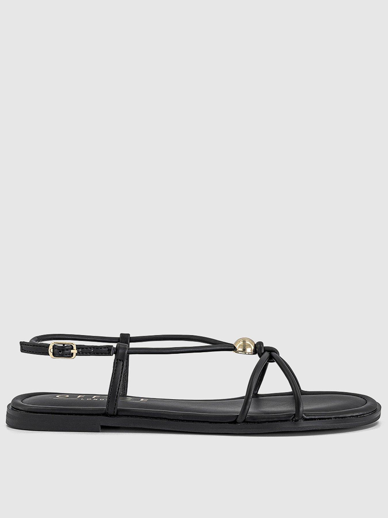 OFFICE Hardware Flat Sandal - Black