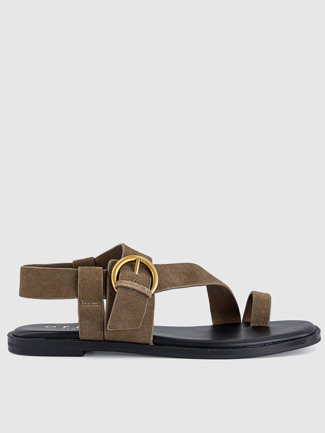 Image 1 of 6 of OFFICE Suede Sandal - Brown Suede