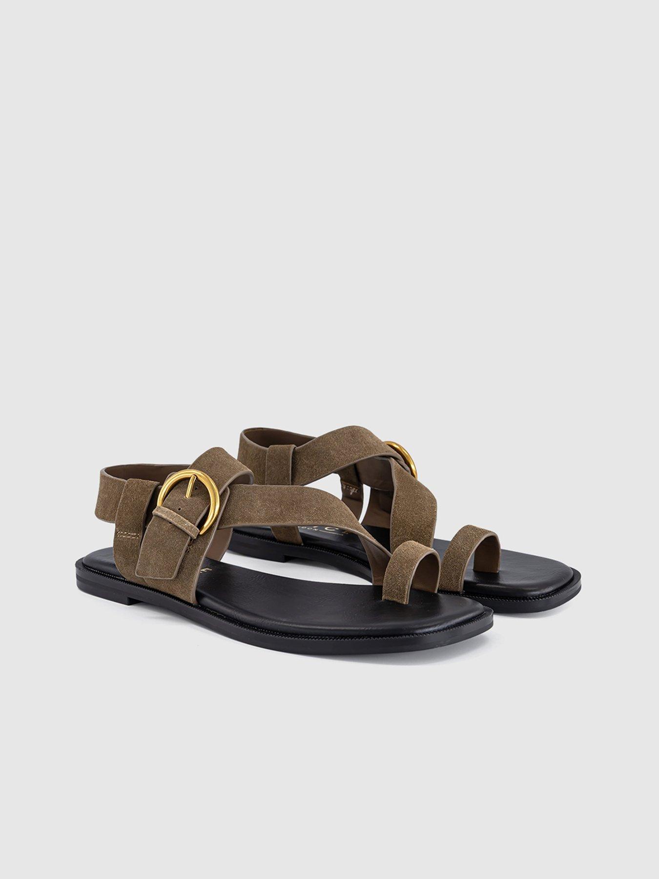 Image 6 of 6 of OFFICE Suede Sandal - Brown Suede