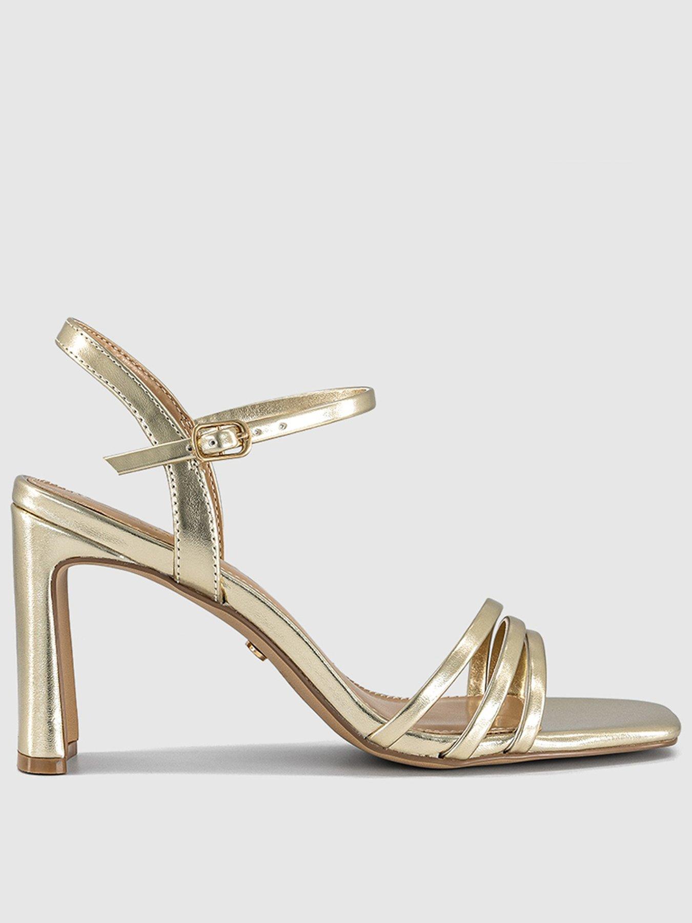 Image 1 of 5 of OFFICE Honey - Strappy Heeled Sandal - Gold
