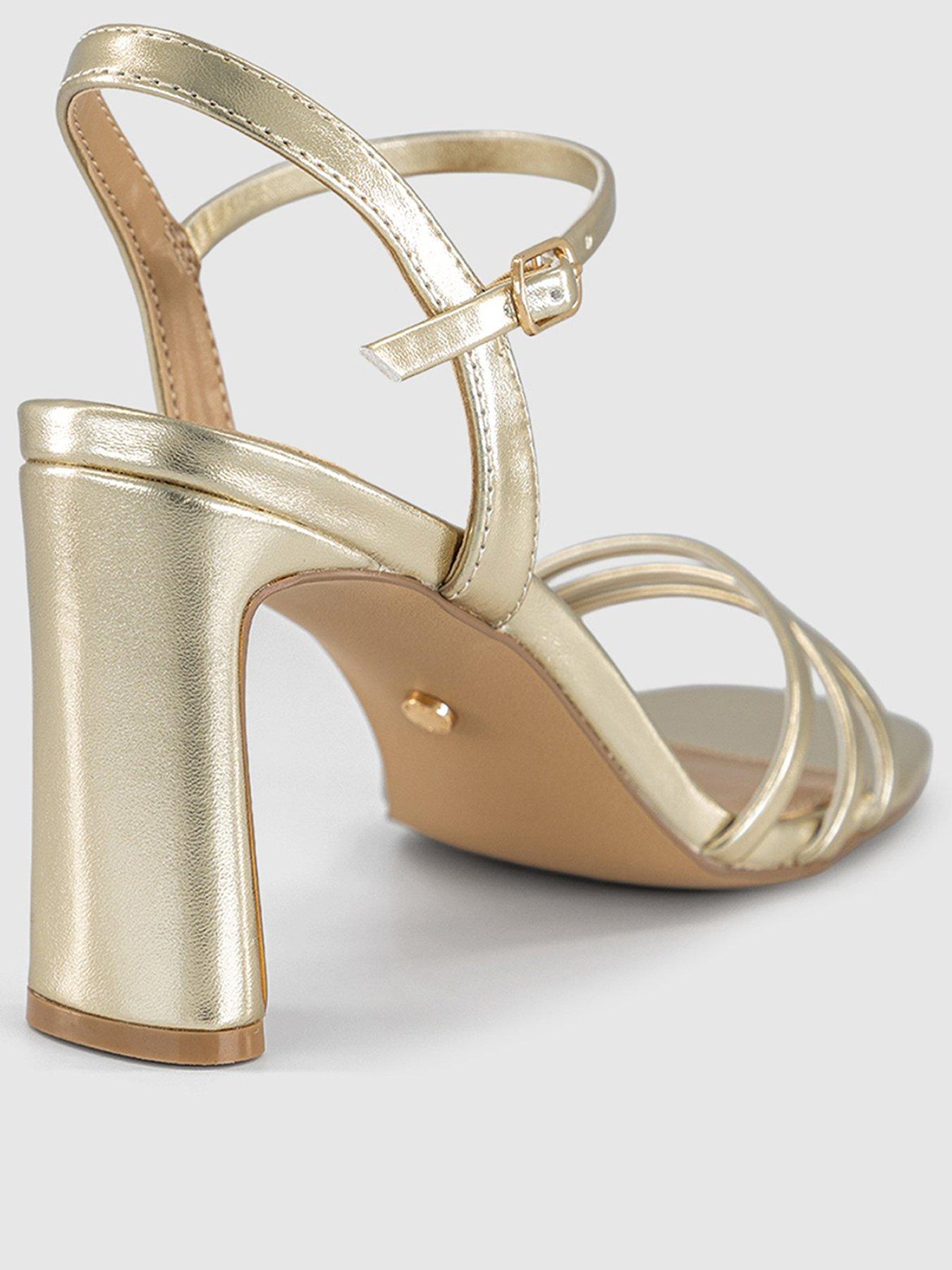 Image 2 of 5 of OFFICE Honey - Strappy Heeled Sandal - Gold