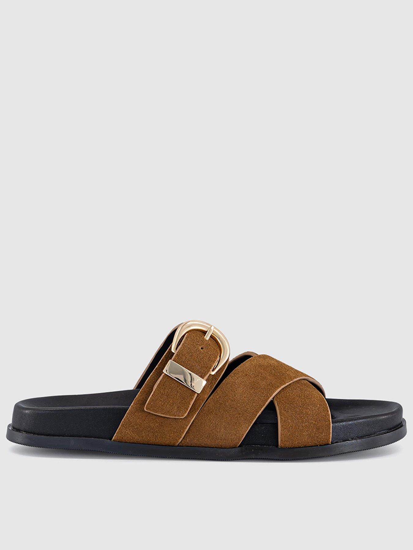 office-stella-cross-strap-buckle-detail-footbed-slider-tan-suede