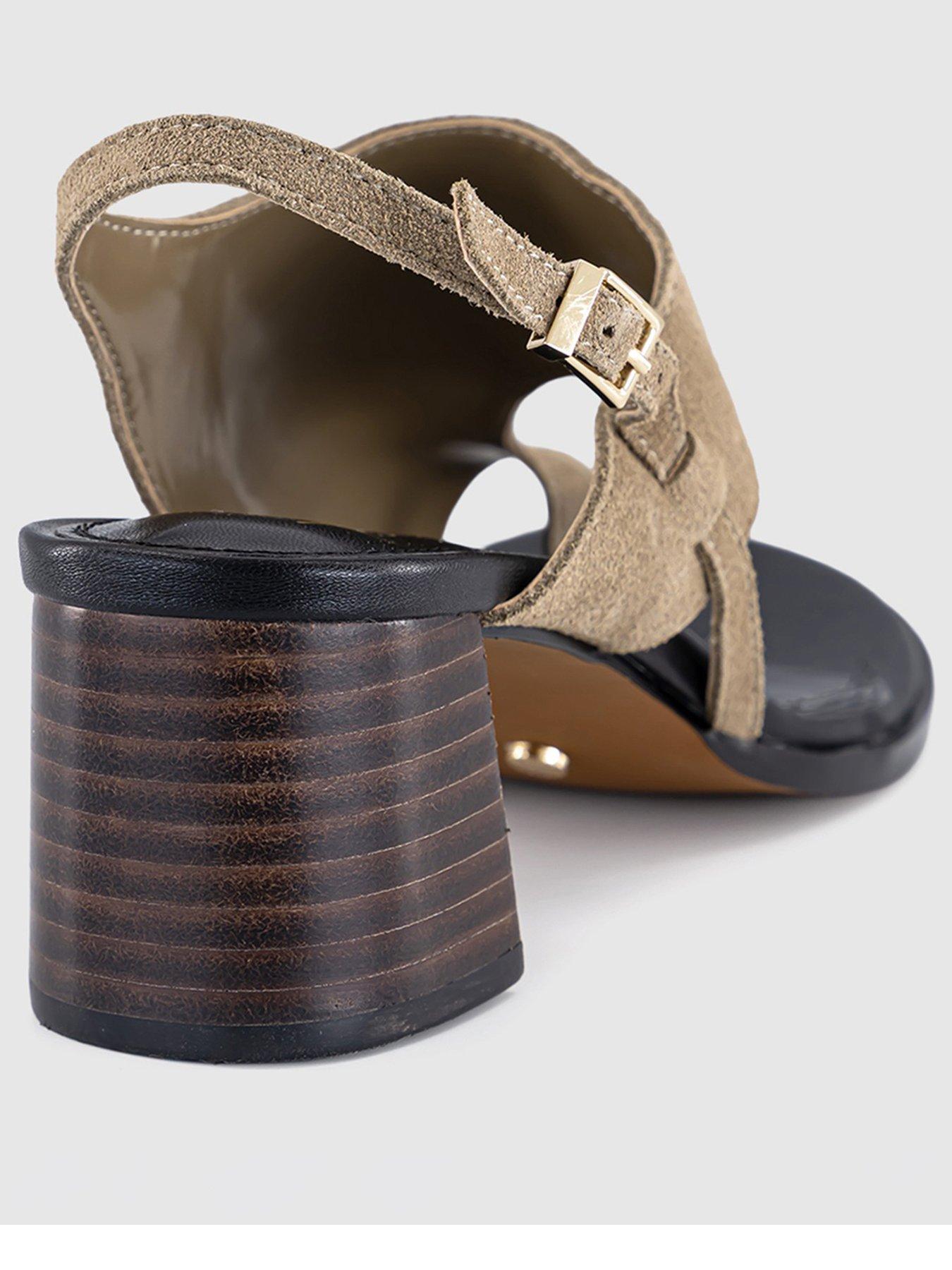 Image 2 of 5 of OFFICE Montreal - Toe Post Stacked Heel Sandal - Taupe
