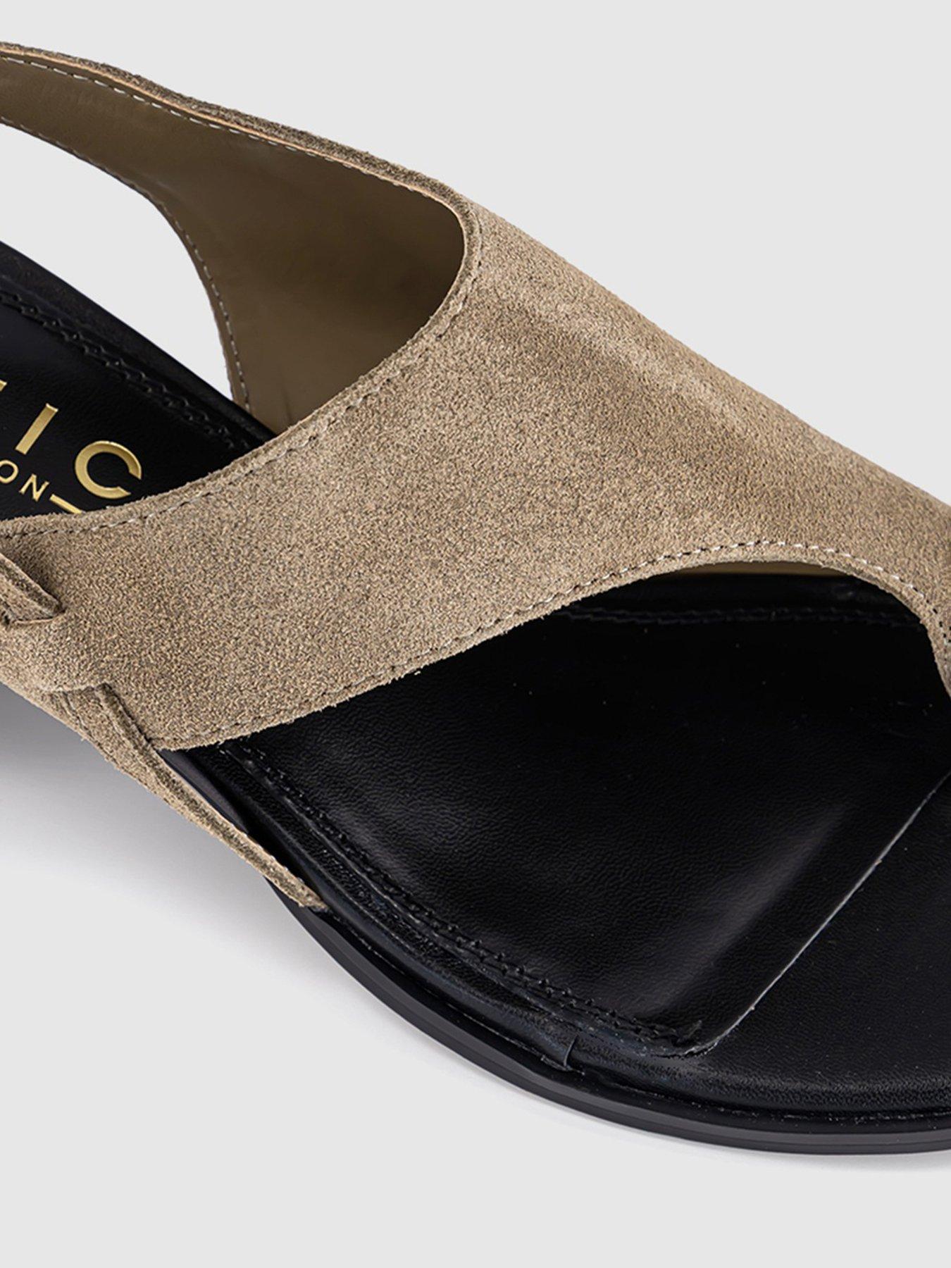 Image 4 of 5 of OFFICE Montreal - Toe Post Stacked Heel Sandal - Taupe