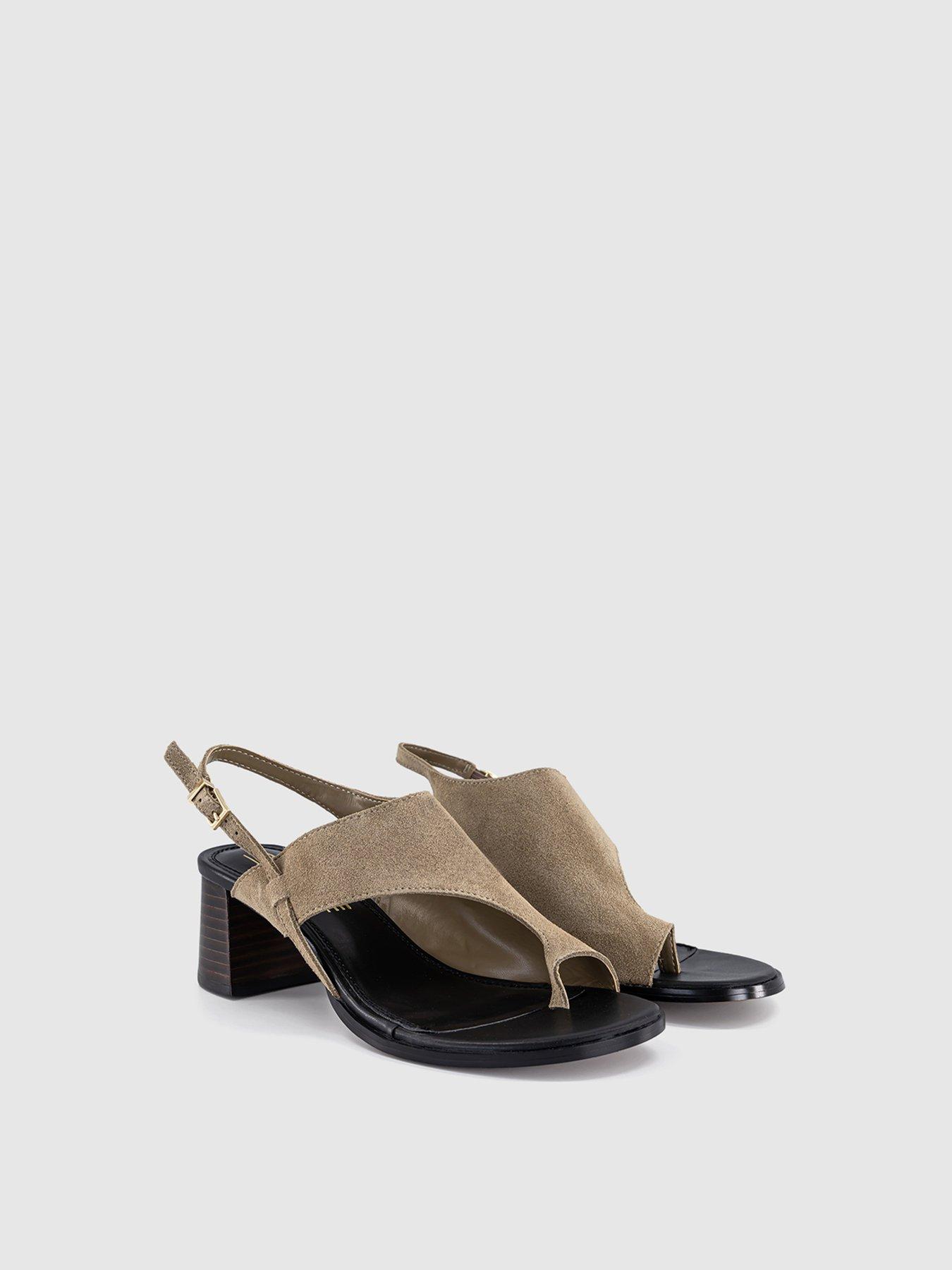 Image 5 of 5 of OFFICE Montreal - Toe Post Stacked Heel Sandal - Taupe
