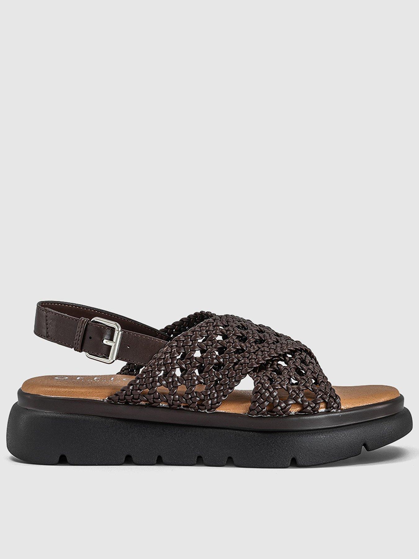 office-suki-woven-cross-over-platform-sandal-brownfront