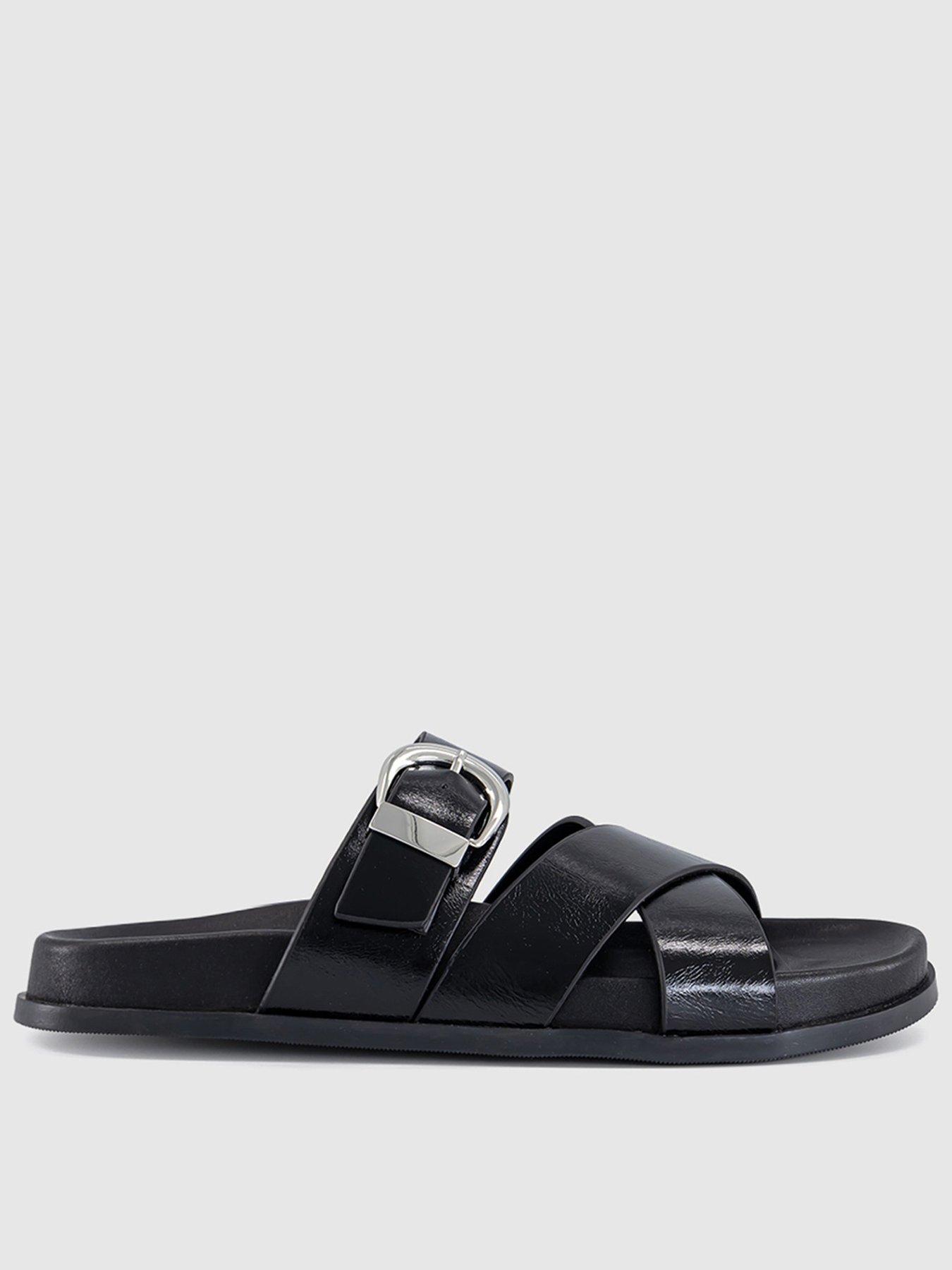 office-stella-cross-strap-buckle-detail-footbed-slider-black-shiny