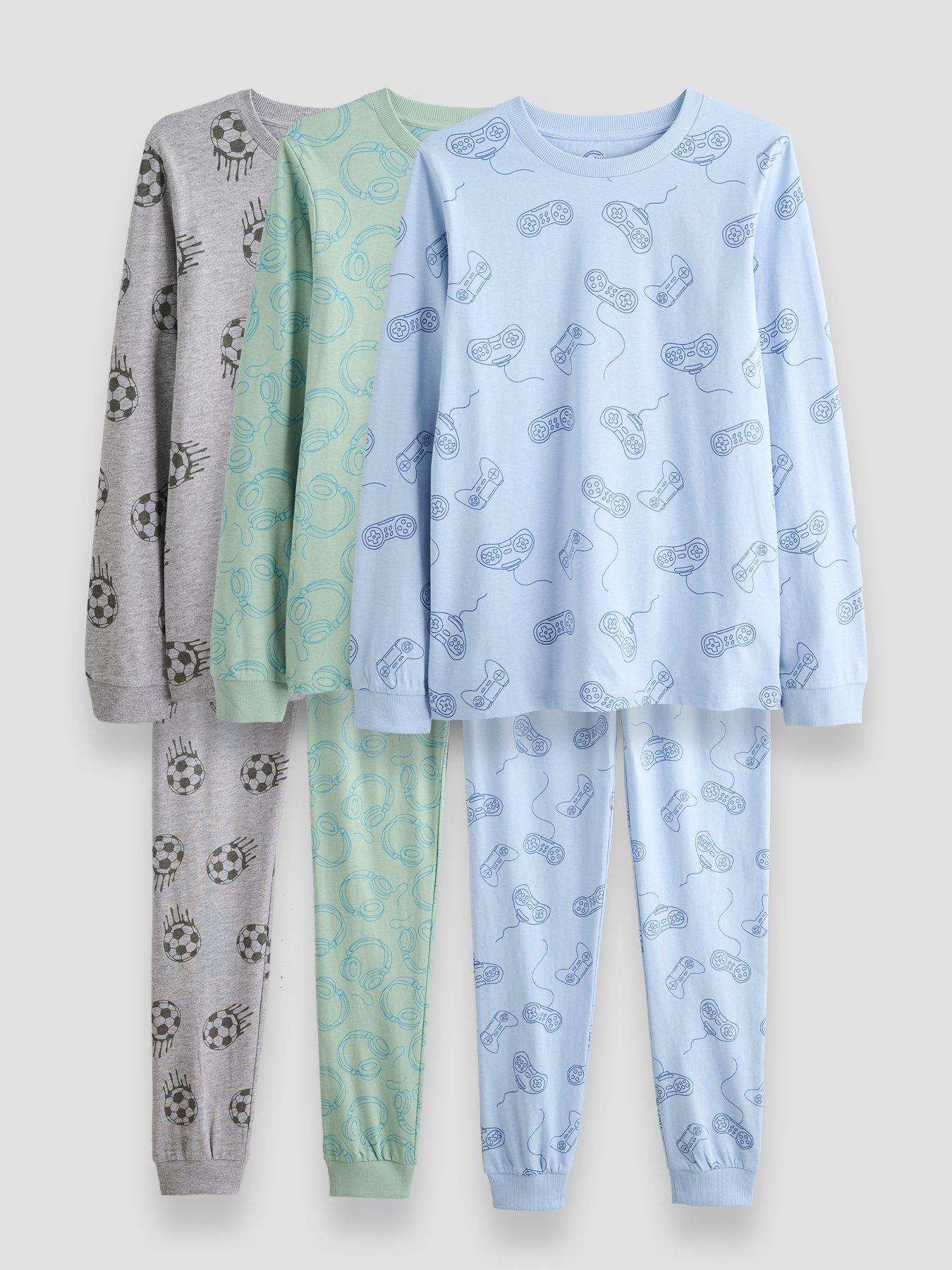 Image 1 of 6 of The Very Collection 3 Pack Multi Gamer Football Basic Pjs (3-16 years)