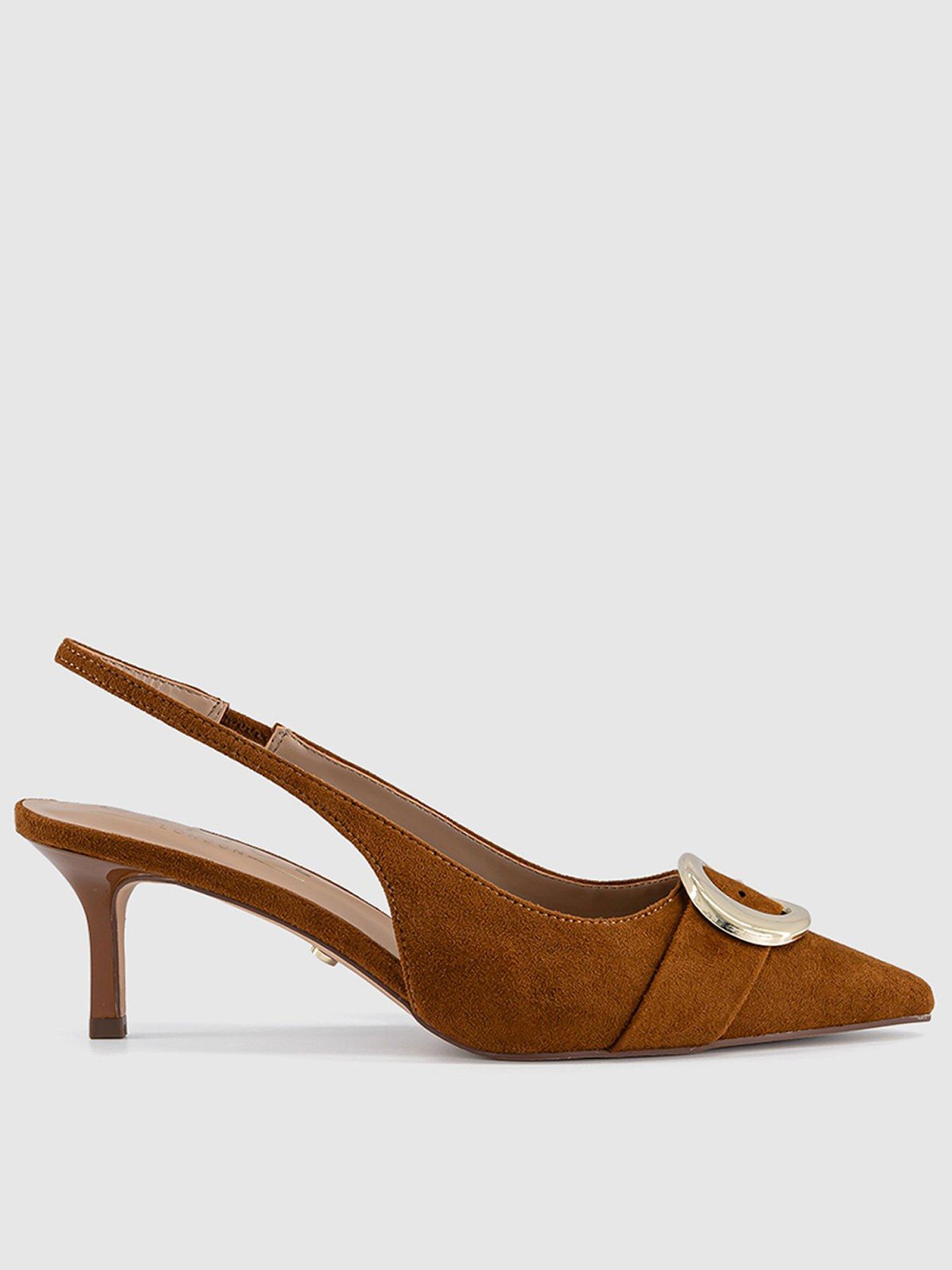office-maeva--buckle-trim-slingback-tan-faux-suede