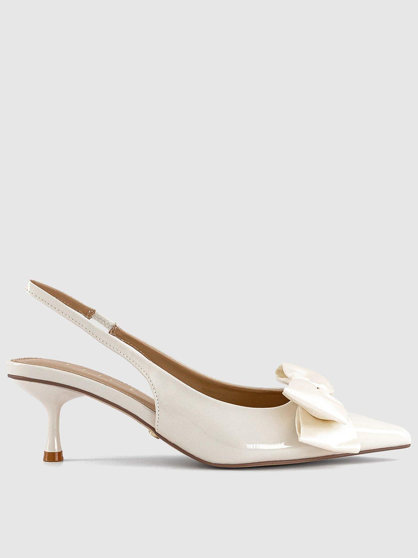 Image 1 of 4 of OFFICE Mariella - Bow Slingback Court Heel - Off White