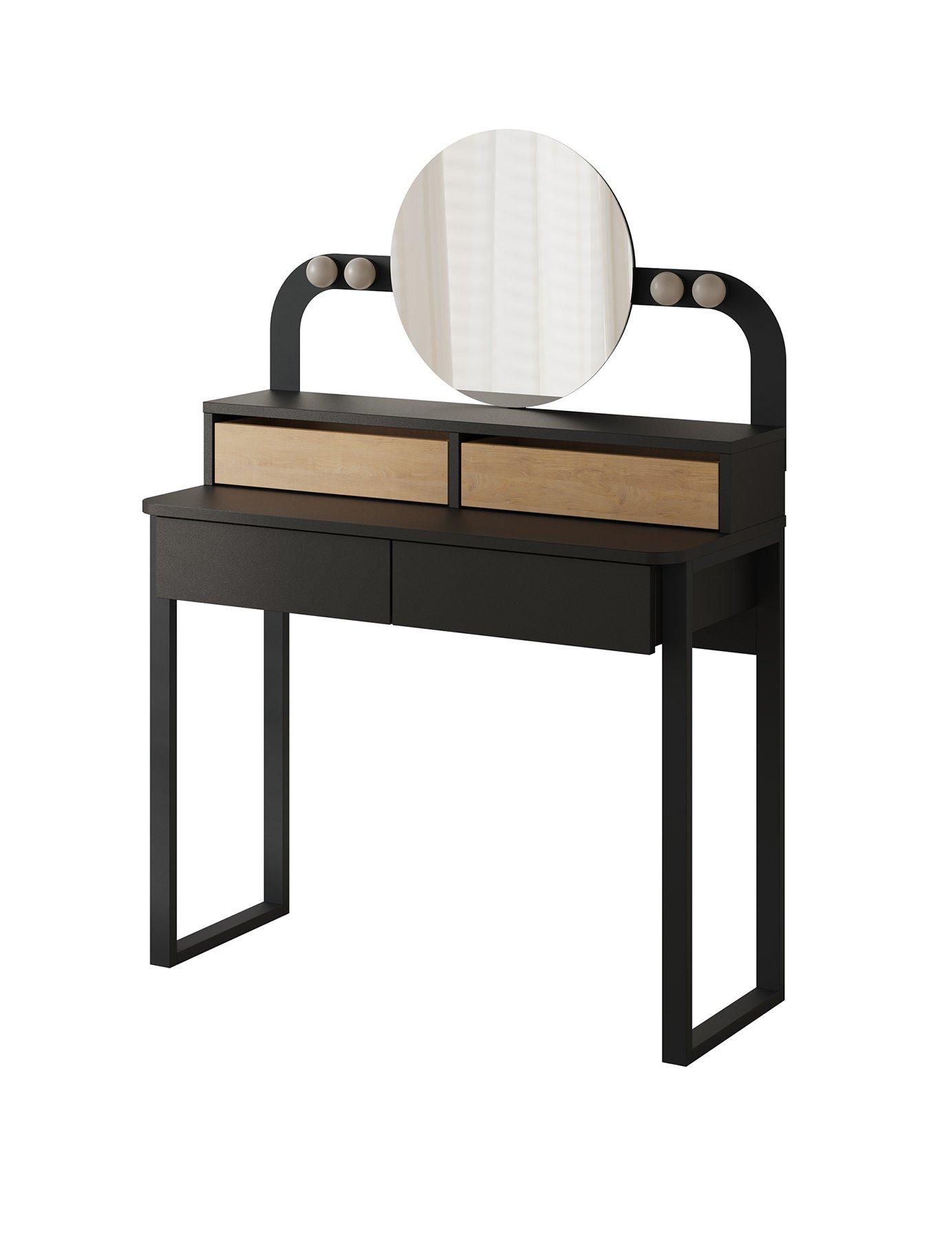 Image 2 of 7 of Decortie Lora Dressing Table - Black / Oak