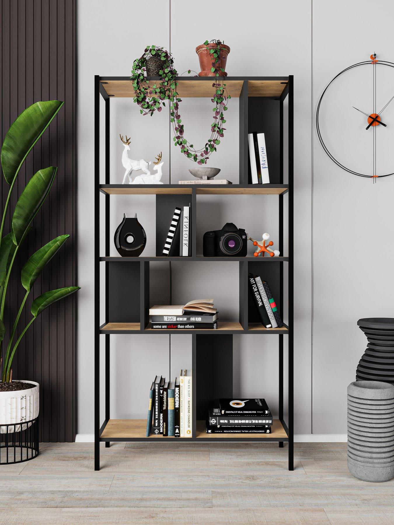 decortie-midi-bookcase-oak-blackback