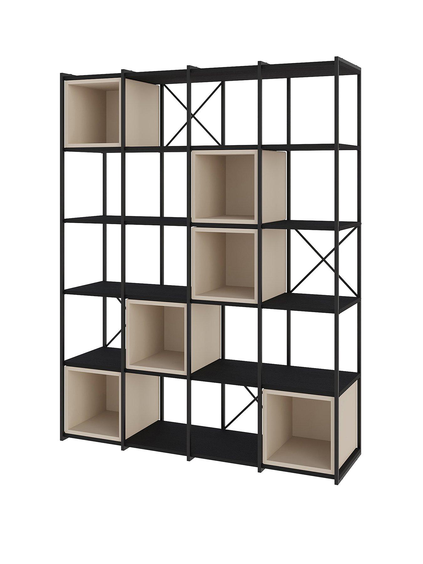 decortie-vale-maxi-bookcase-blackstillFront