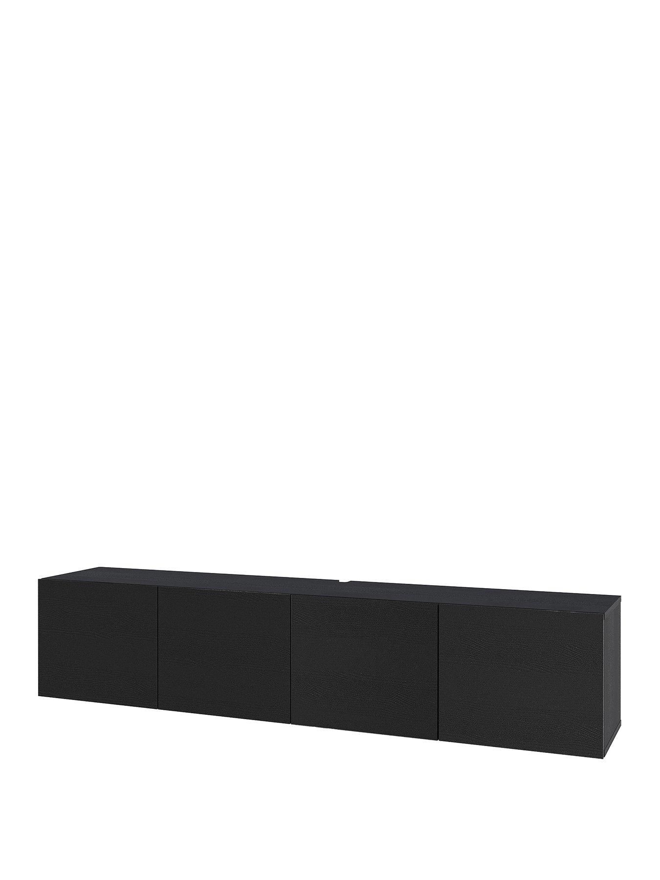 decortie-combe-wall-mounted-tv-cabinet-black-woodstillFront