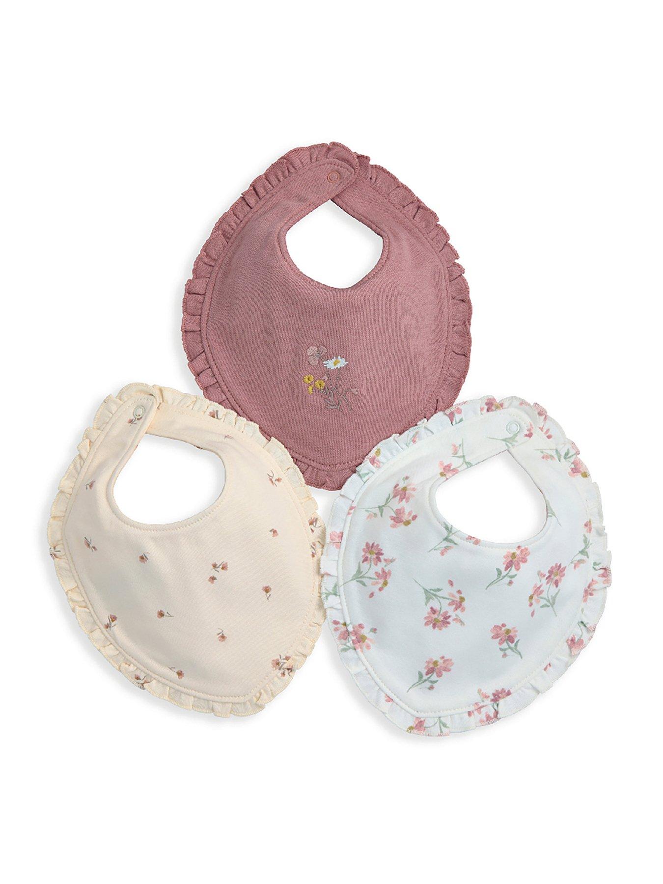 Mamas & Papas Baby Girls 3 Pack Bandana Floral Frill Bibs