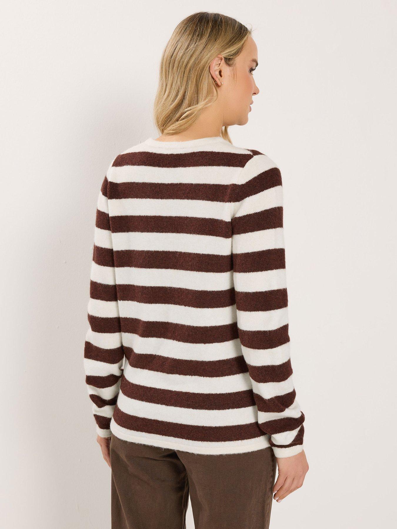 long-tall-sally-stripe-knitted-cardigan-brownstillFront