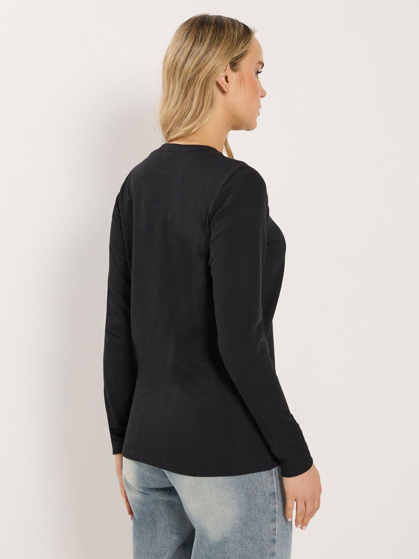 Image 2 of 6 of Long Tall Sally 2 Pack Long And Short Sleeve T-Shirt - Black