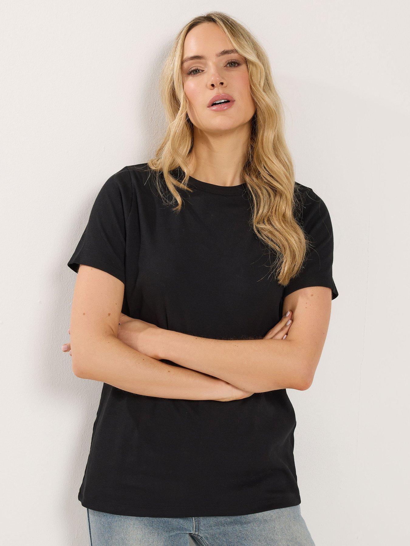Image 5 of 6 of Long Tall Sally 2 Pack Long And Short Sleeve T-Shirt - Black