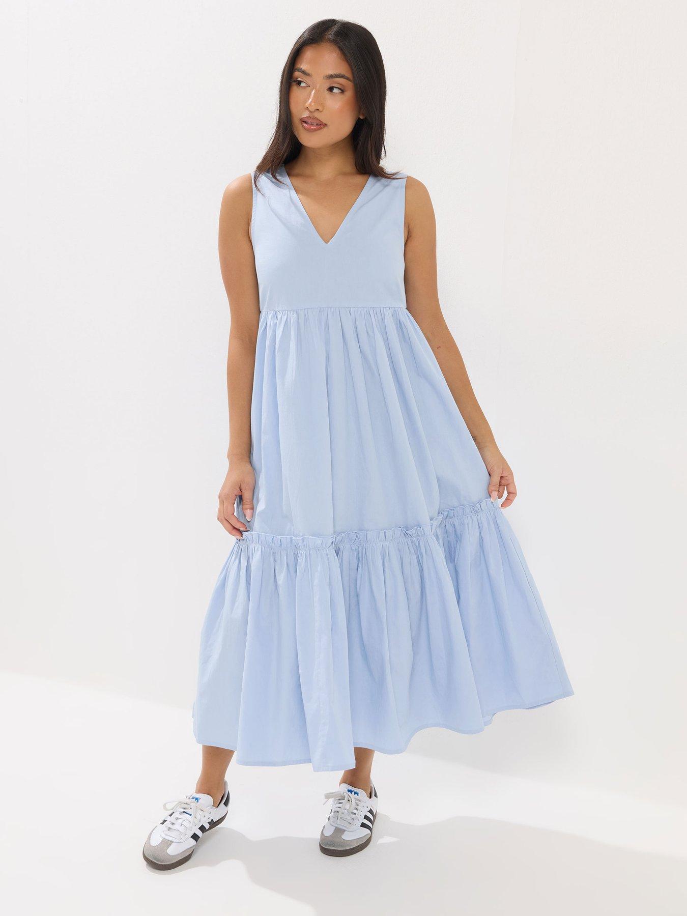 pixiegirl-petite-frill-tiered-midi-dress-blue