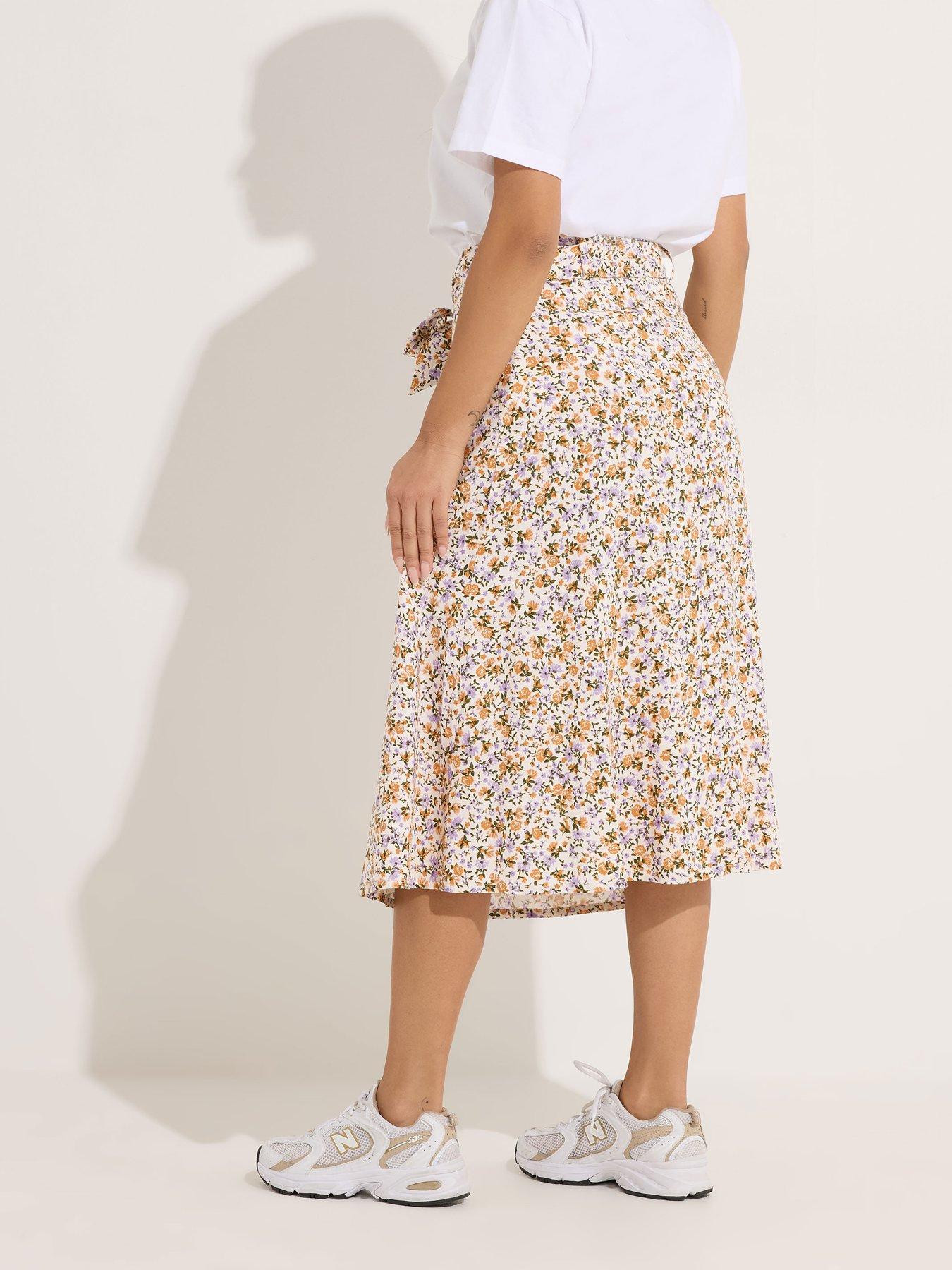 pixiegirl-petite-ditsy-belted-midi-skirt-purplestillFront