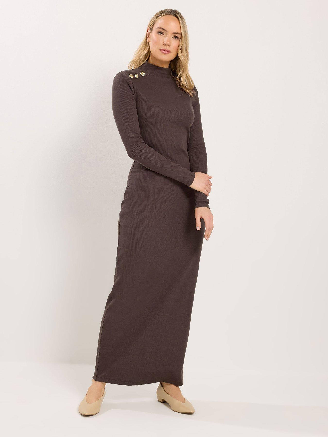 long-tall-sally-button-shoulder-maxi-dress-brown