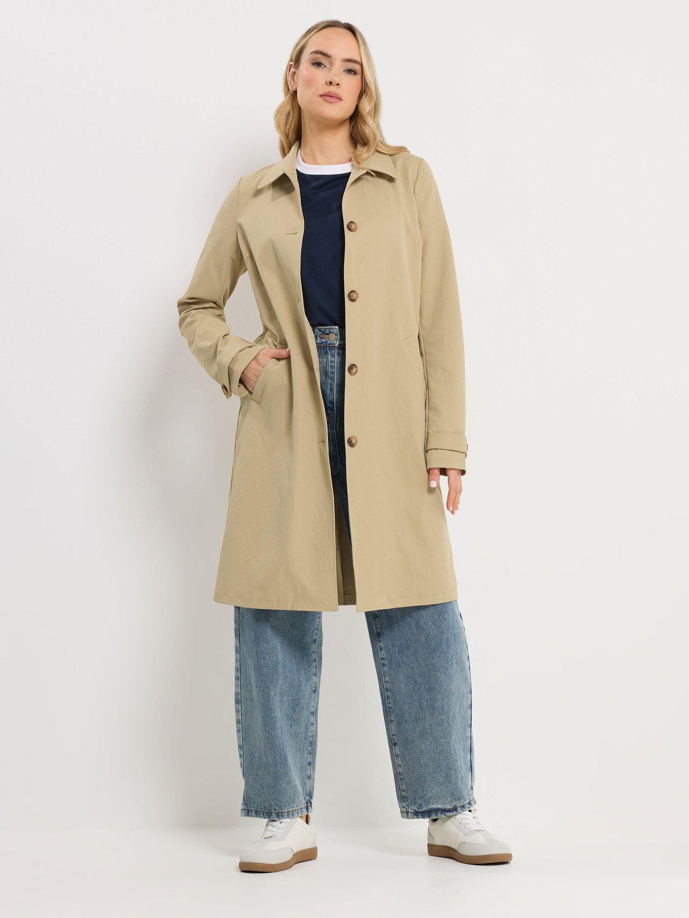 Image 1 of 5 of Long Tall Sally Tall Button Car Coat - Cream