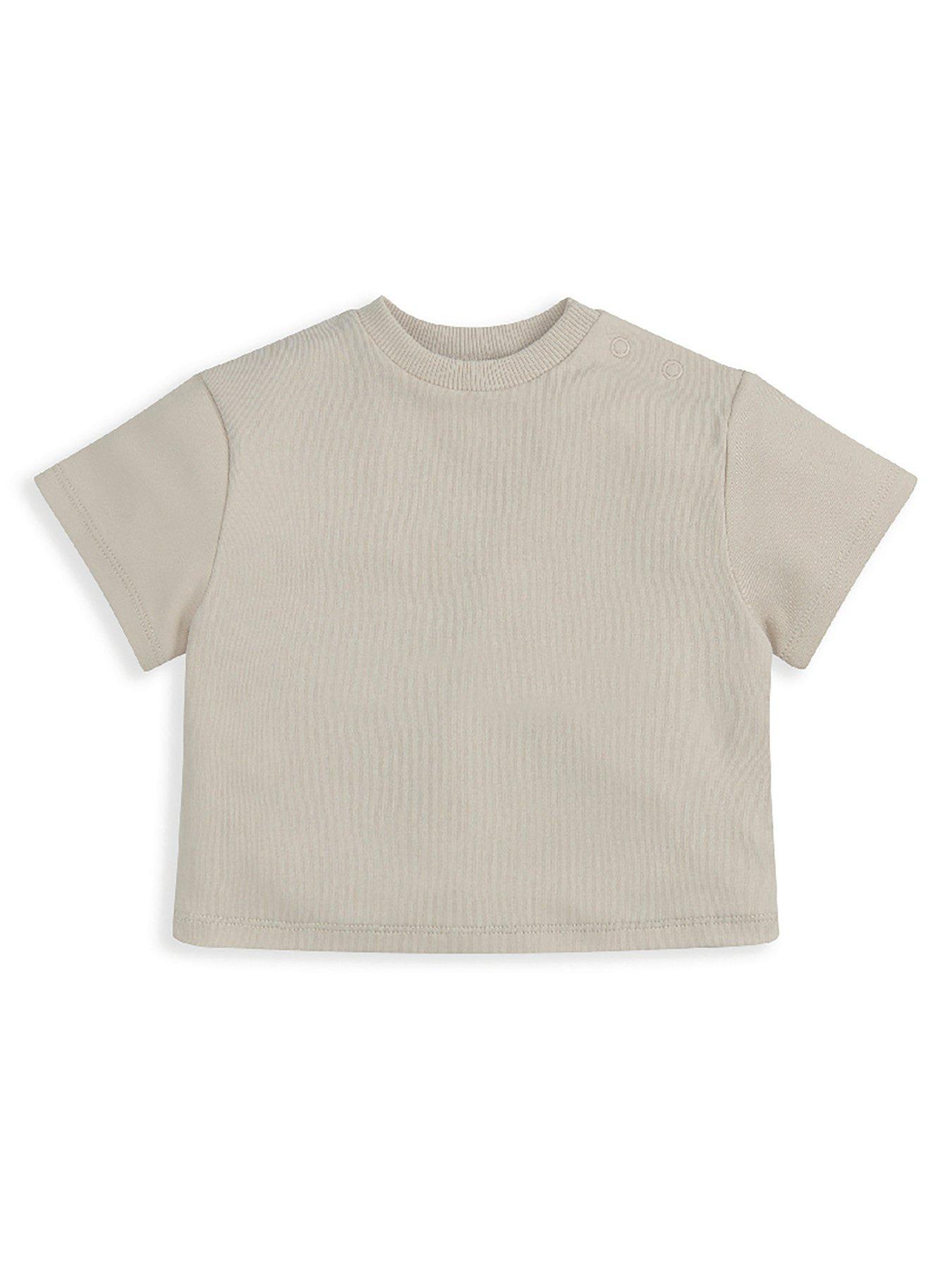 Image 5 of 5 of Mamas & Papas Baby Boys Denim Shacket &amp; Tshirt Set - Blue