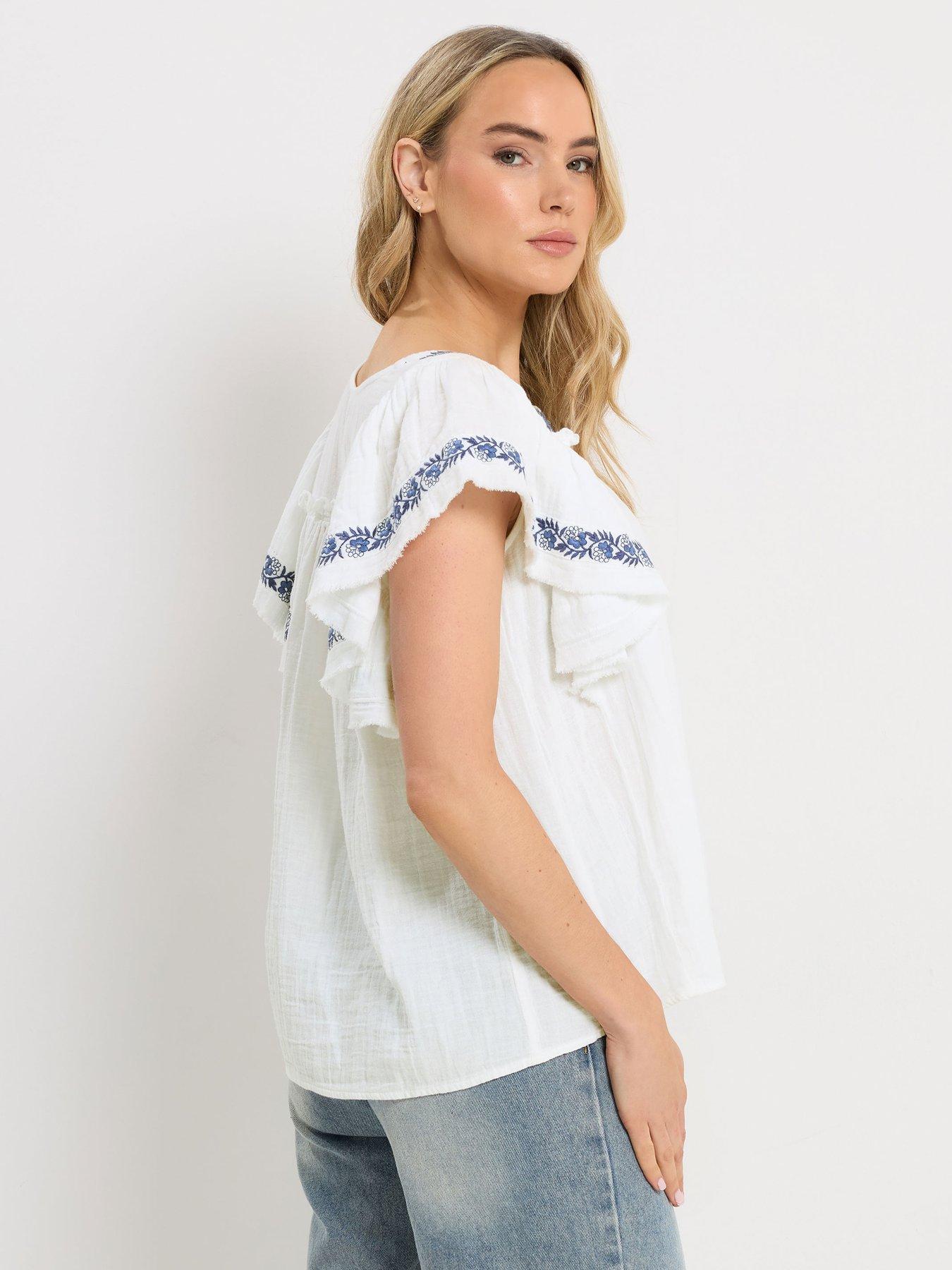 long-tall-sally-embroidered-square-neck-top-whitestillFront