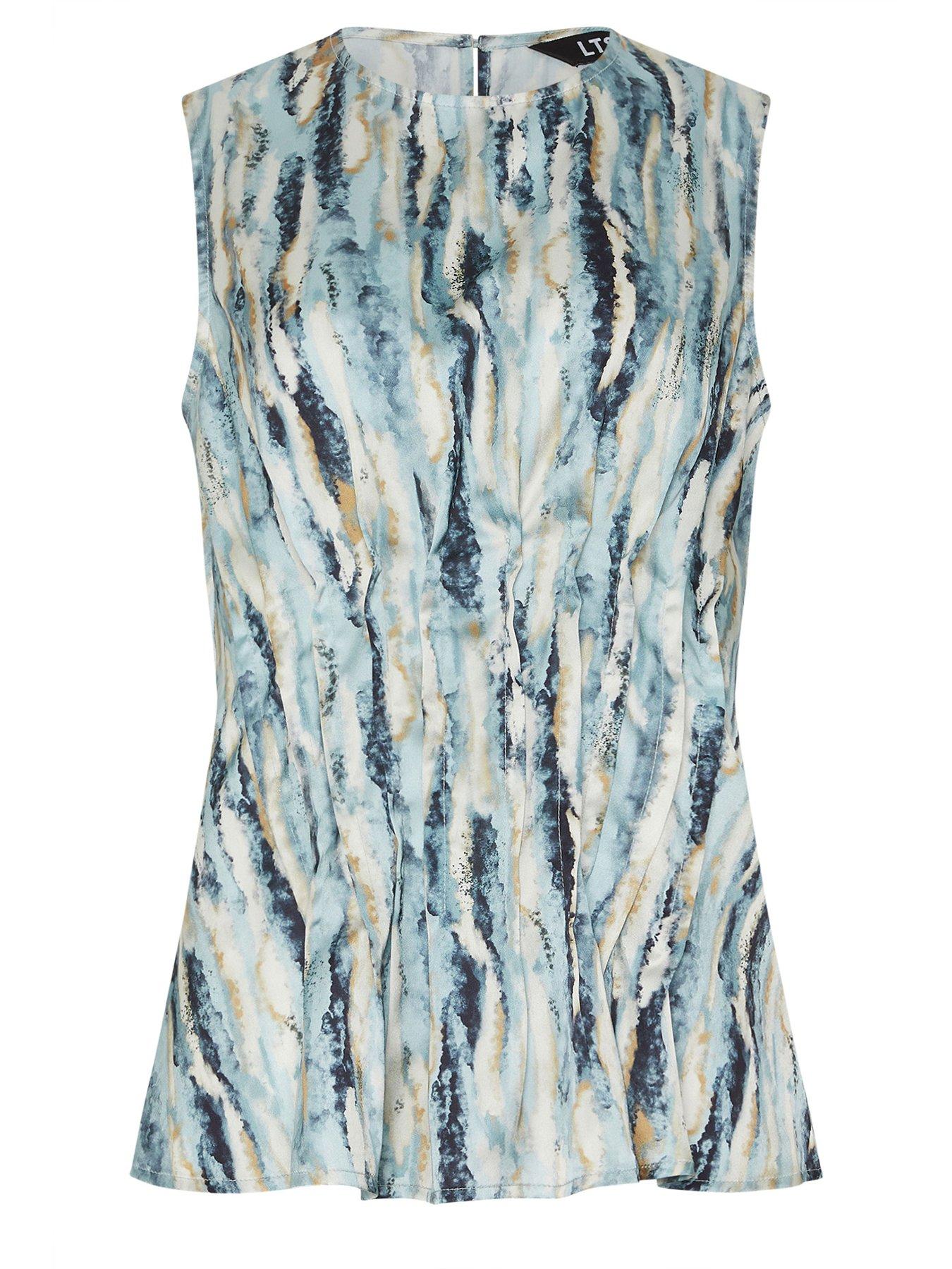 long-tall-sally-abstract-satin-pleated-vest-top-bluedetail