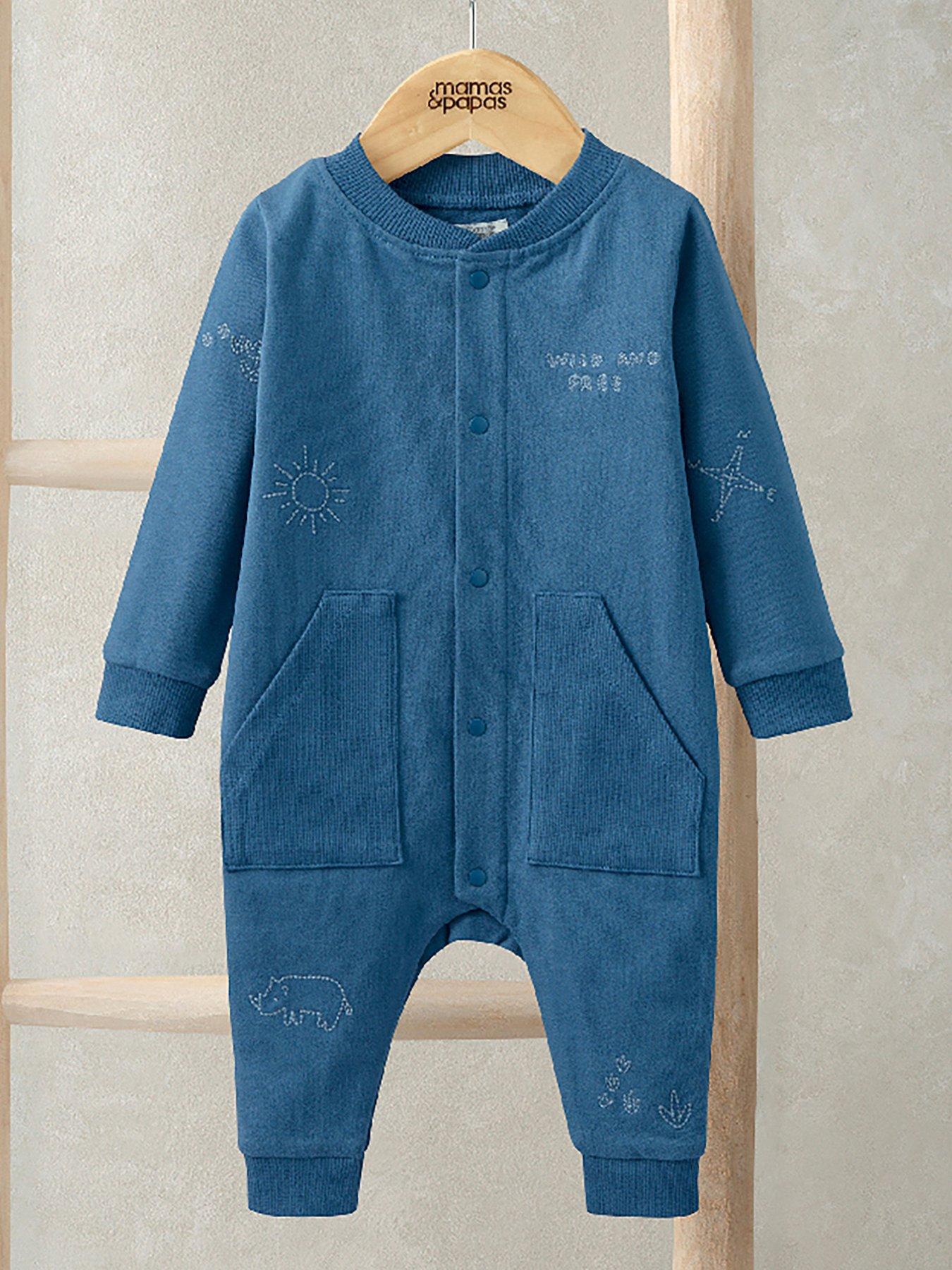 mamas-papas-baby-boys-wild-and-free-embroidered-romper-blue