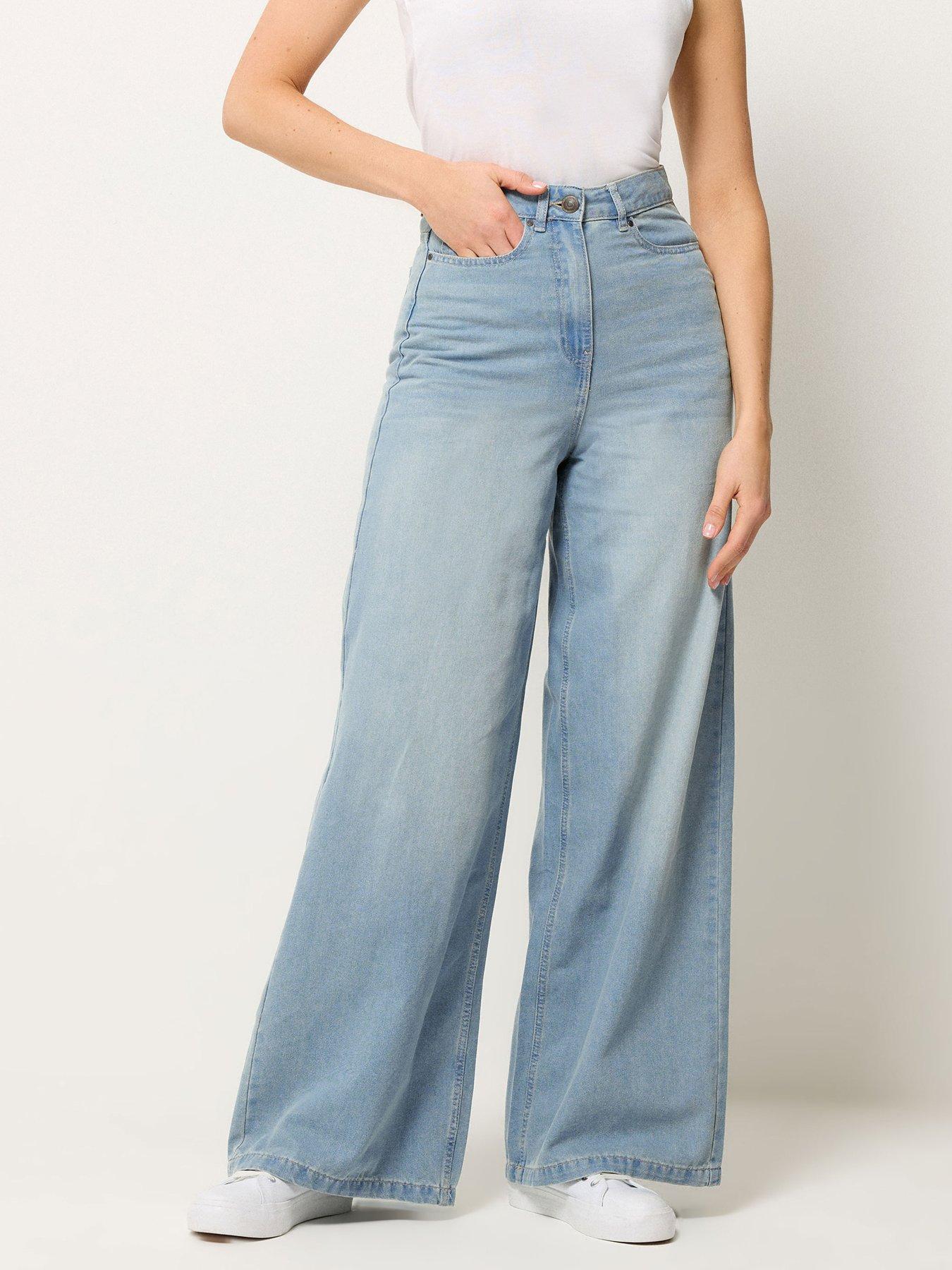 Long Tall Sally Tall Denim Palazzo Jean 36"