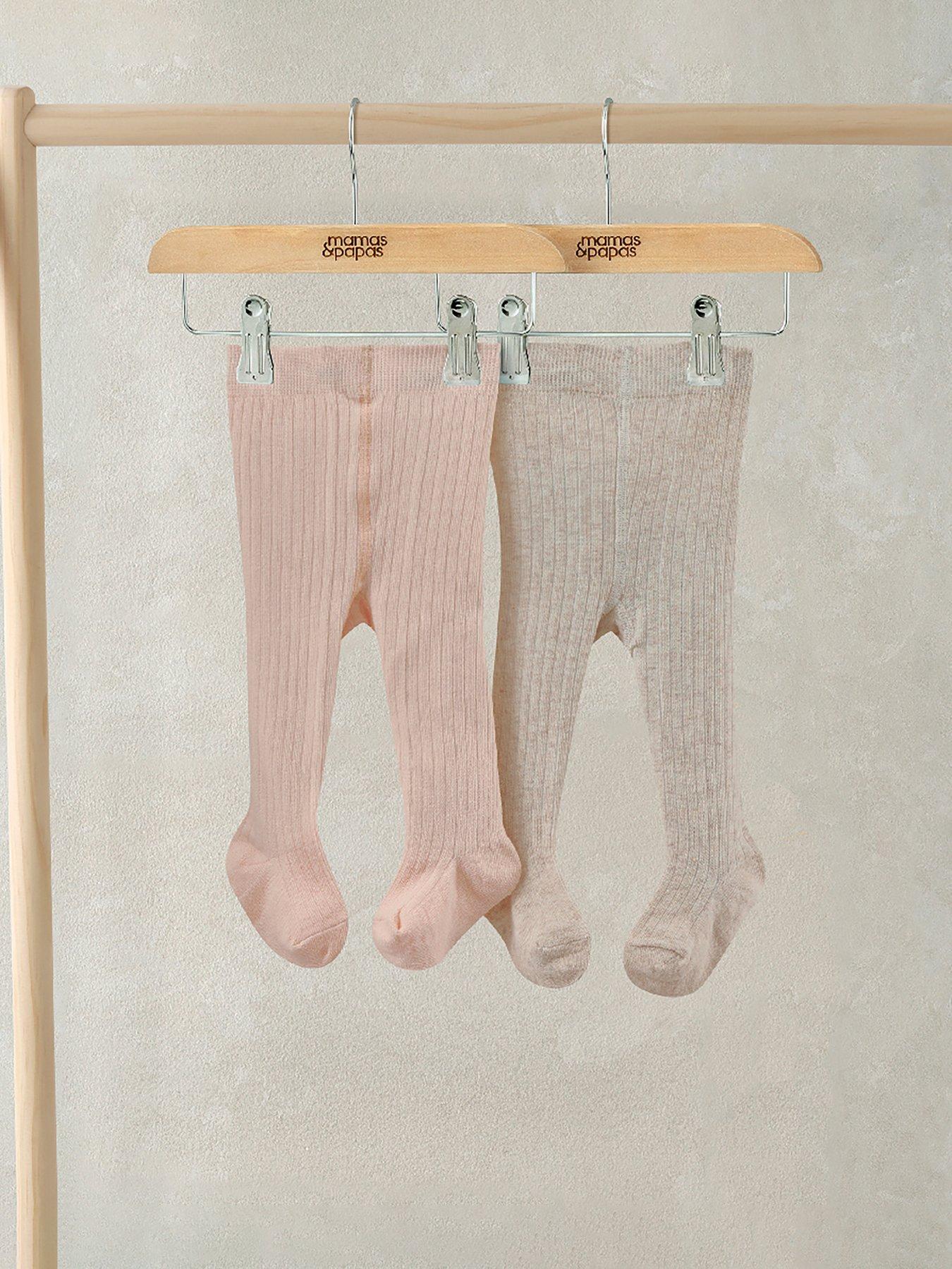 mamas-papas-baby-girls-2-pack-ribbed-tights