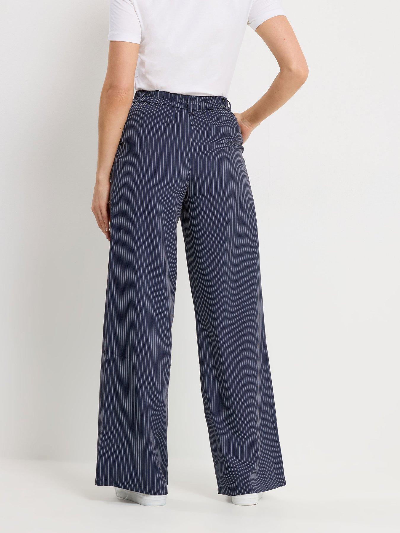 Image 2 of 5 of Long Tall Sally Pinstripe Trouser 36" - Blue