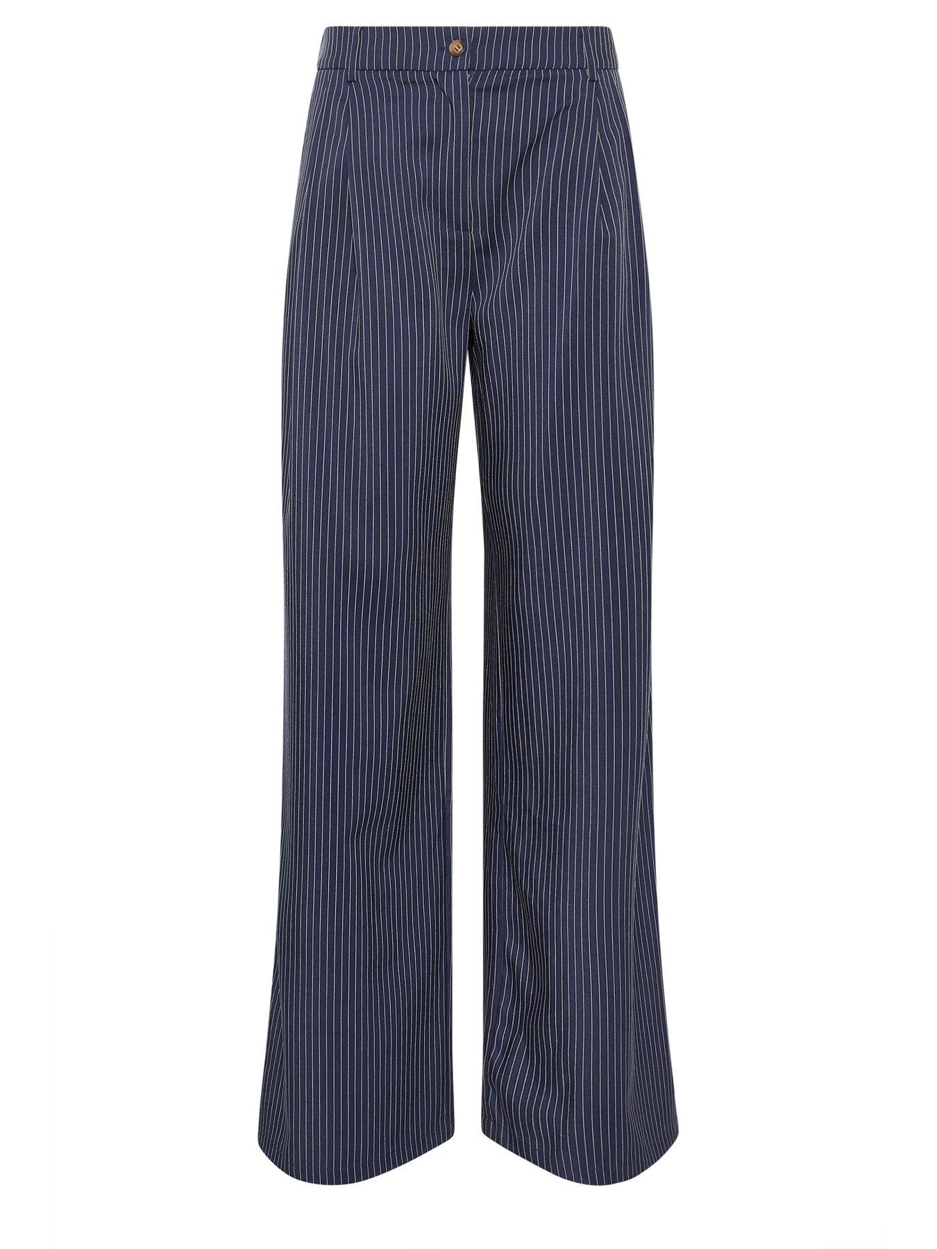 Image 5 of 5 of Long Tall Sally Pinstripe Trouser 36" - Blue