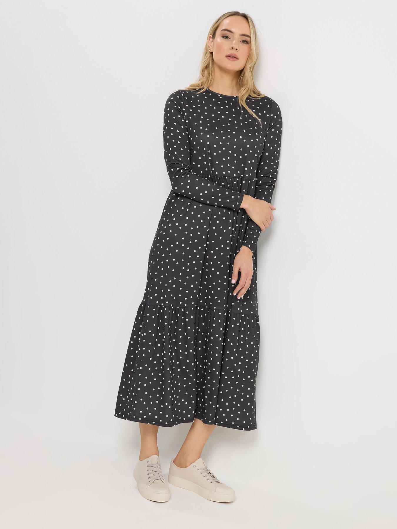 long-tall-sally-black-spot-midi-dress-blackfront