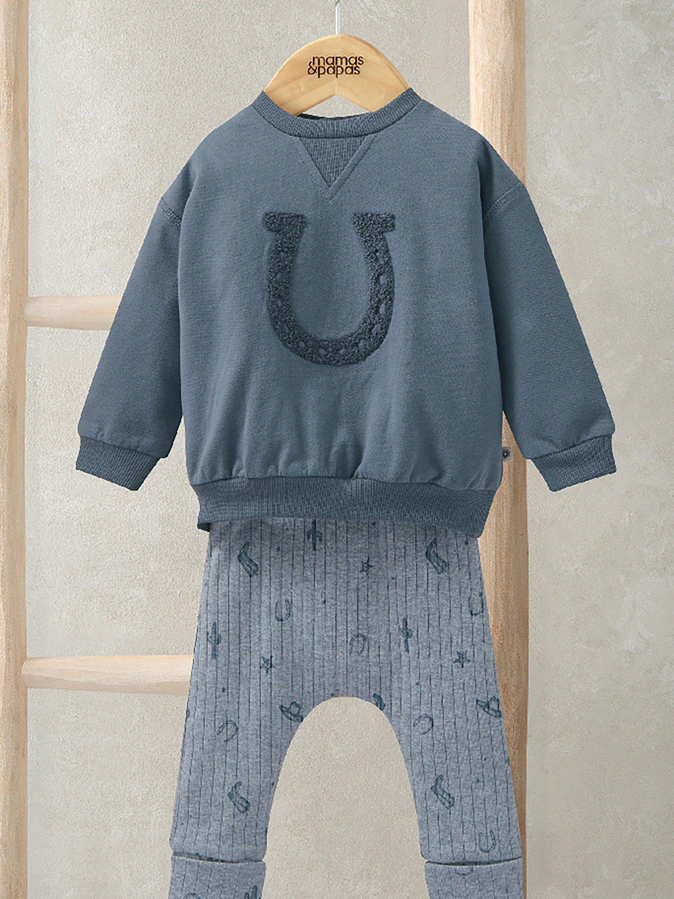 mamas-papas-baby-boys-2-piece-wild-west-sweat-top-amp-leggings-set-blue