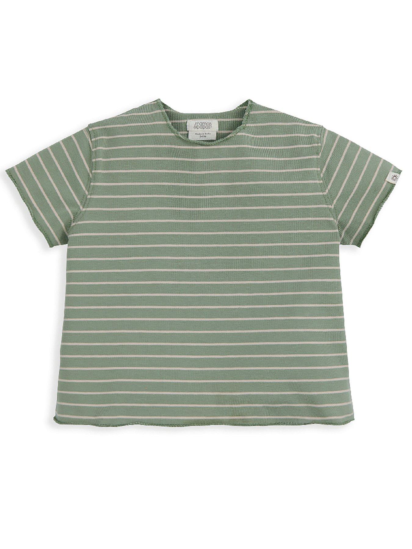 Image 3 of 4 of Mamas & Papas Baby Boys Stripe Tee &amp; Trouser Set - Blue