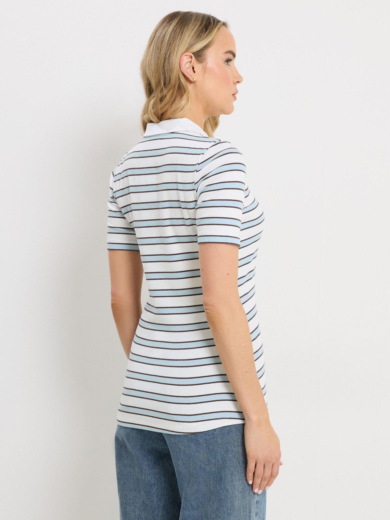 long-tall-sally-tall-stripe-polo-t-shirt-whitestillFront