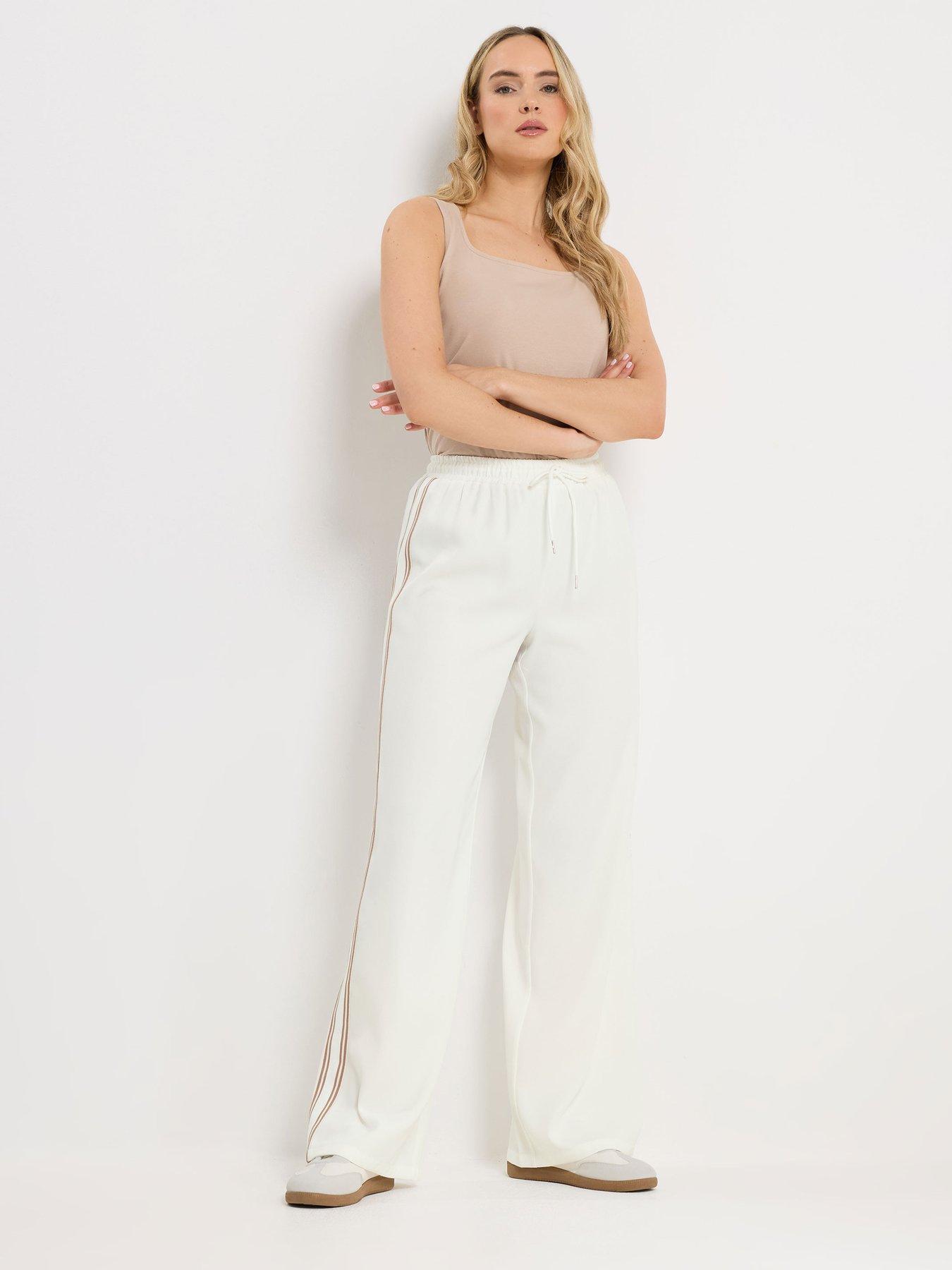 Image 1 of 5 of Long Tall Sally Side Stripe Wide Leg Trouser 36" - Cream