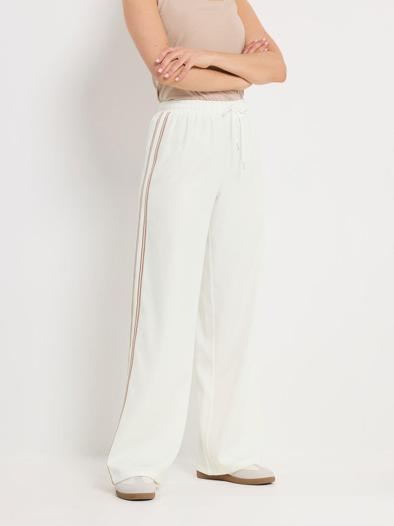 Image 5 of 5 of Long Tall Sally Side Stripe Wide Leg Trouser 36" - Cream