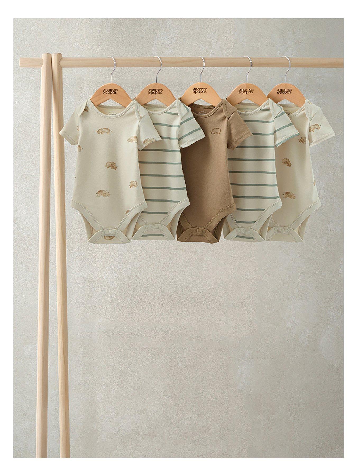 mamas-papas-baby-boys-5-pack-rhino-bodysuits-multiback
