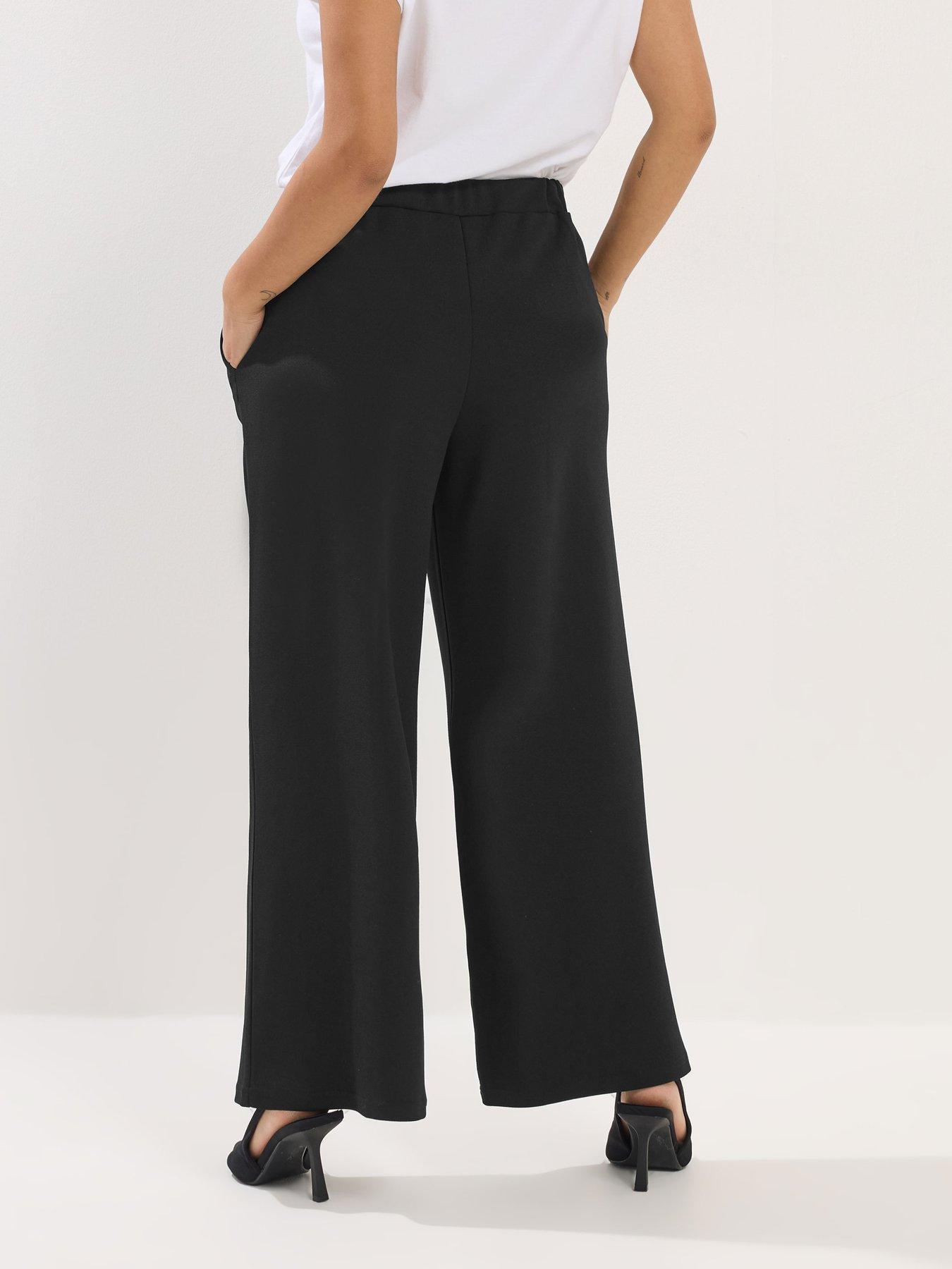 pixiegirl-petite-pintuck-scuba-trouser-blackstillFront
