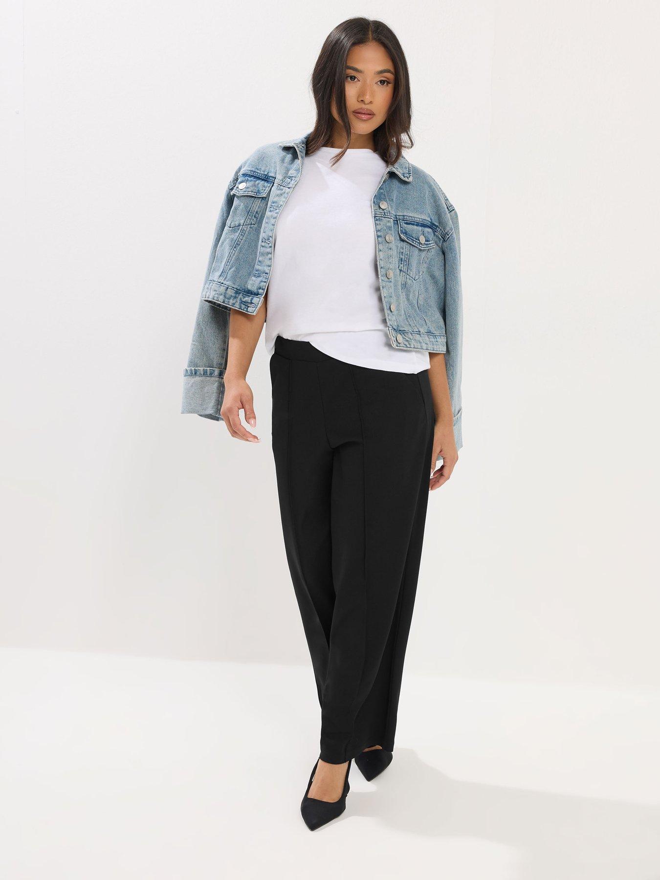 pixiegirl-petite-pintuck-scuba-trouser-blackback