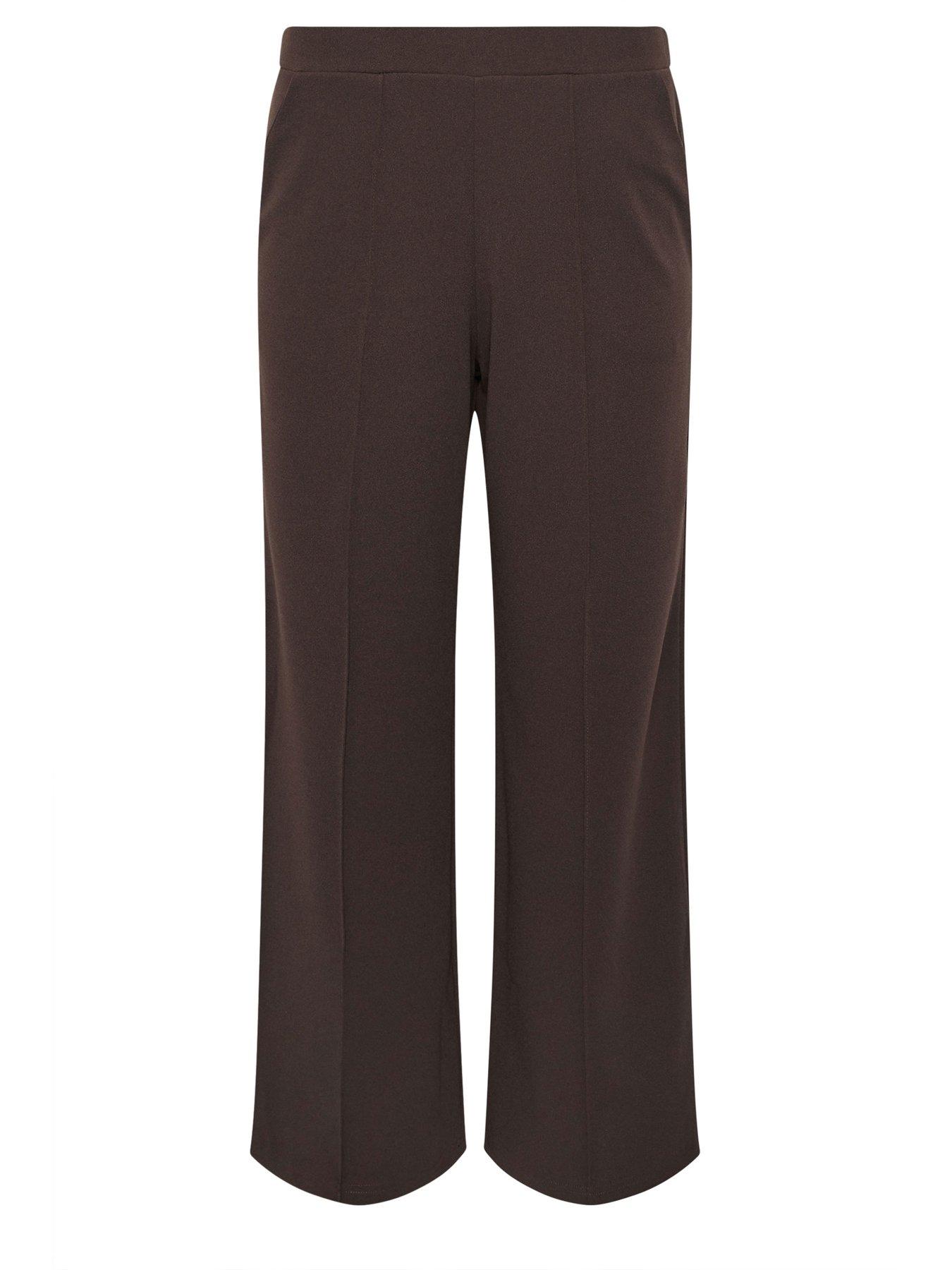 pixiegirl-petite-pintuck-scuba-trouser-browndetail
