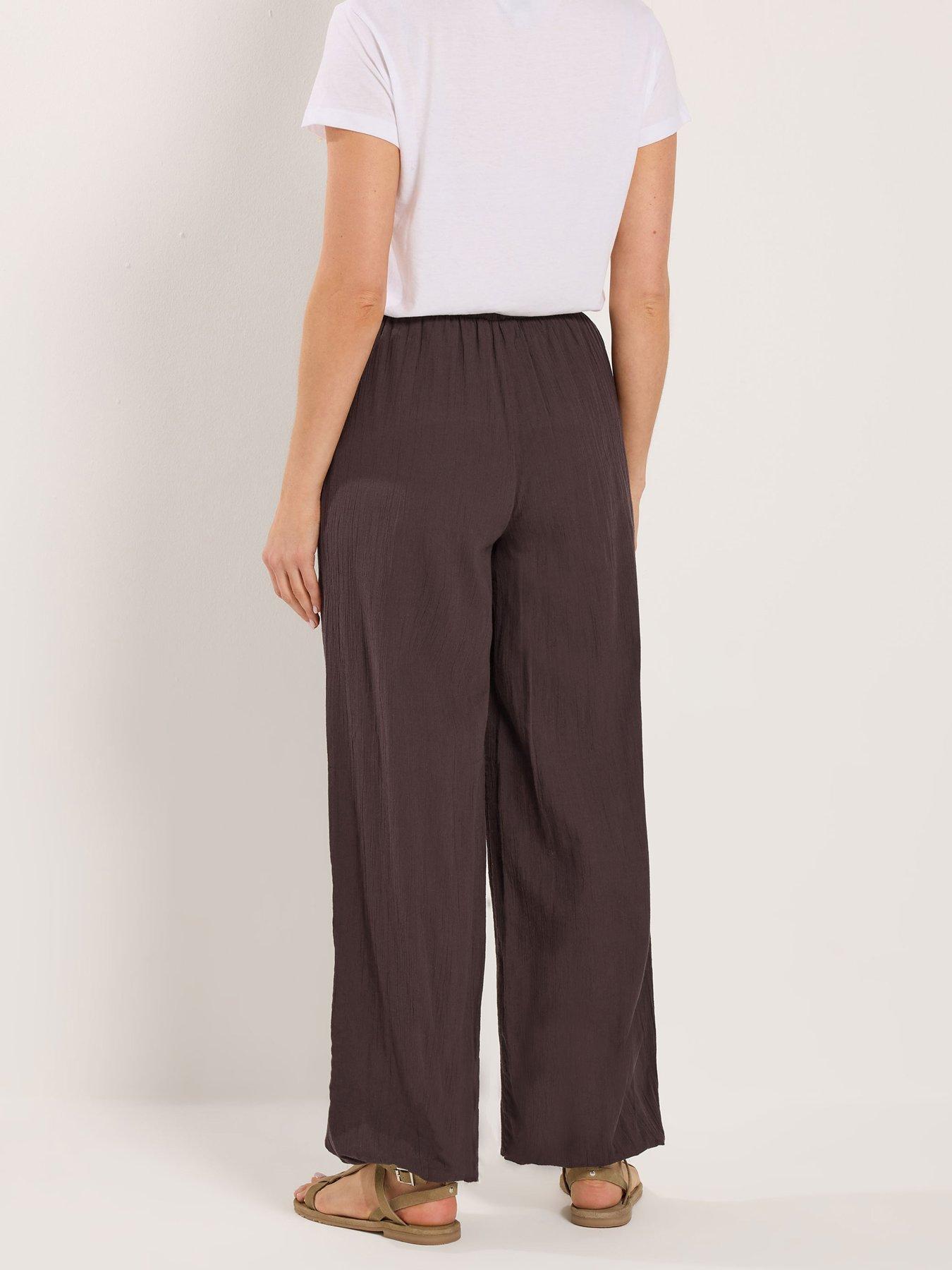 long-tall-sally-gathered-hem-trouser-34-brownstillFront