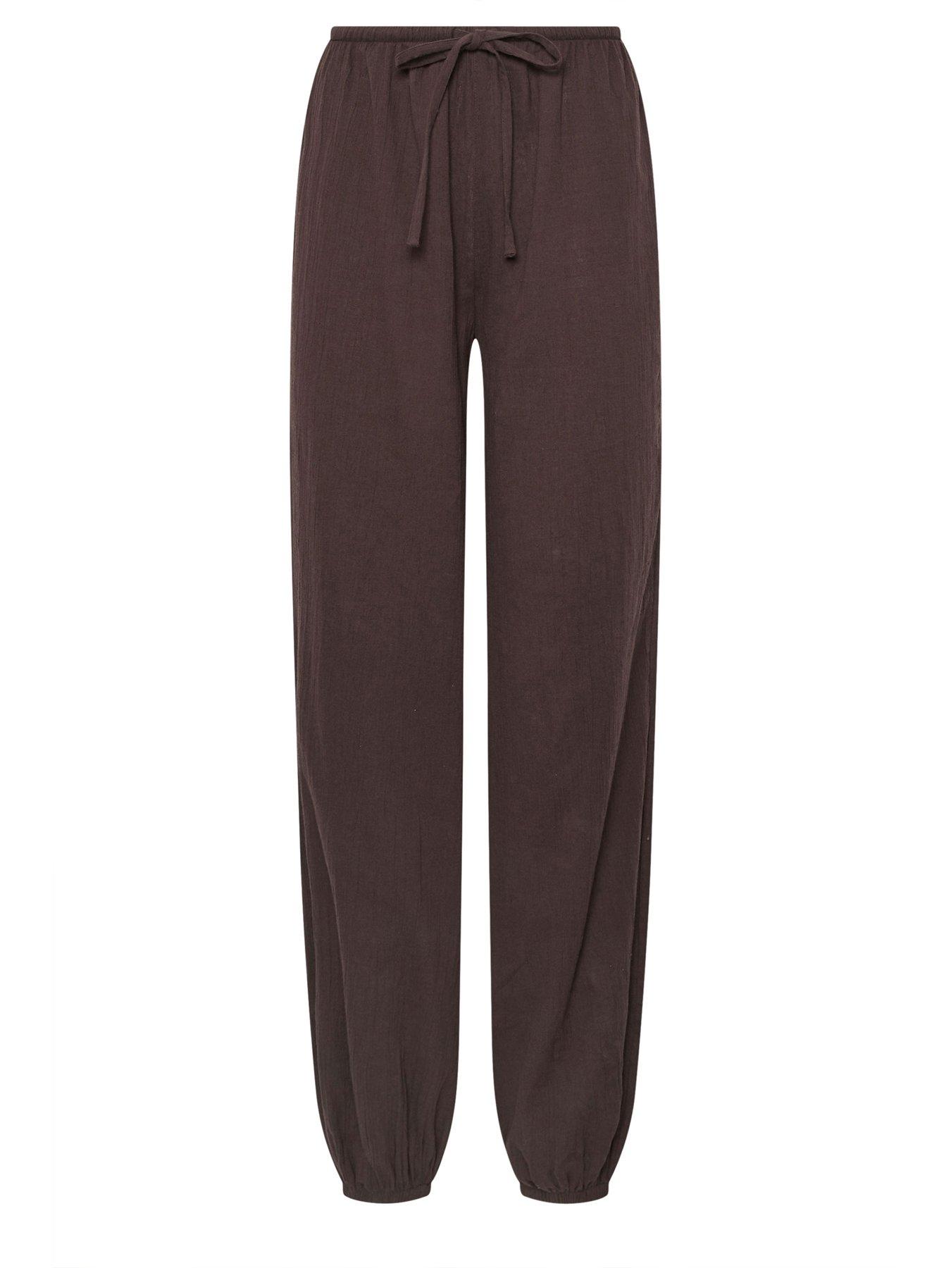 long-tall-sally-gathered-hem-trouser-34-browndetail