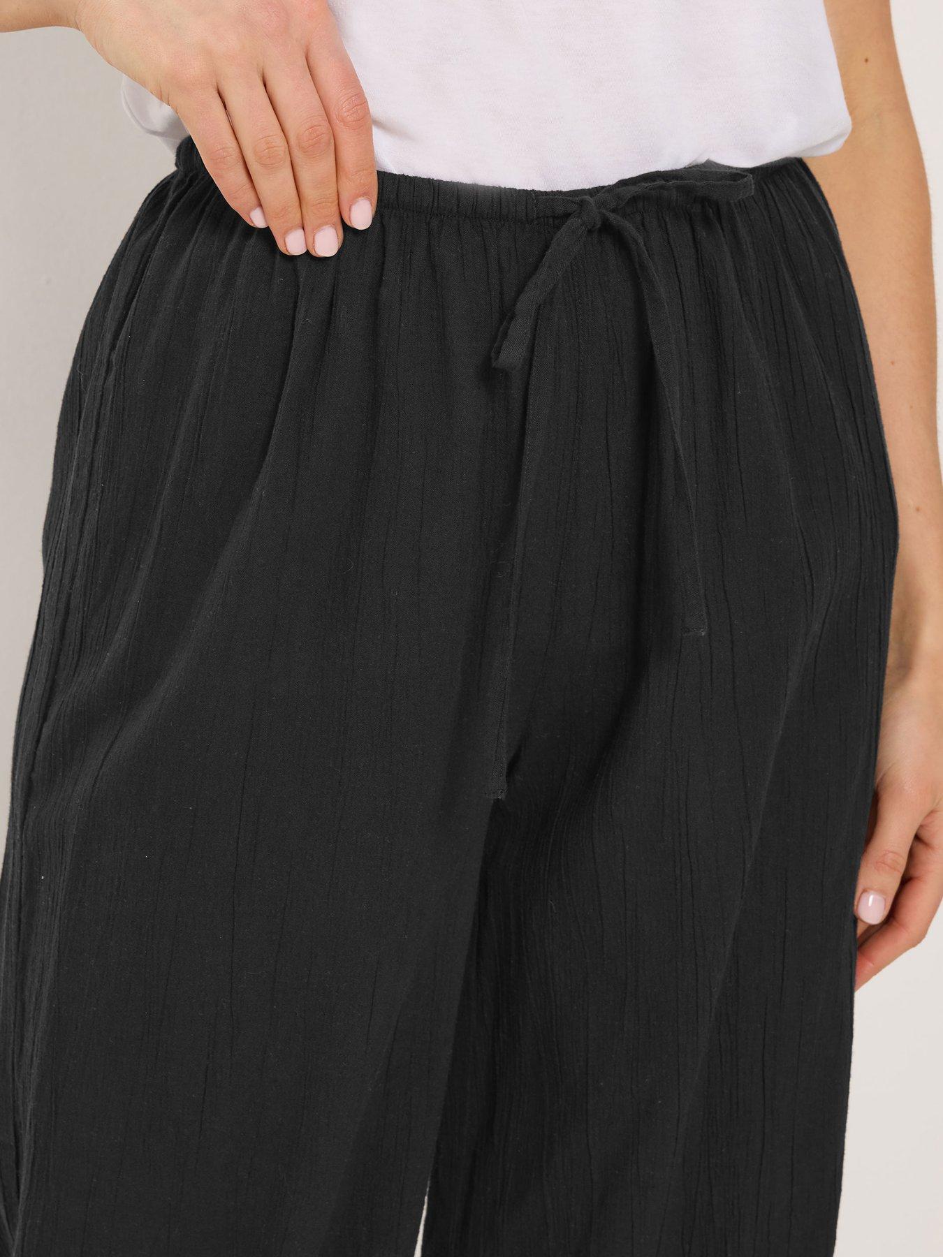 long-tall-sally-gathered-hem-trouser-36-blackoutfit