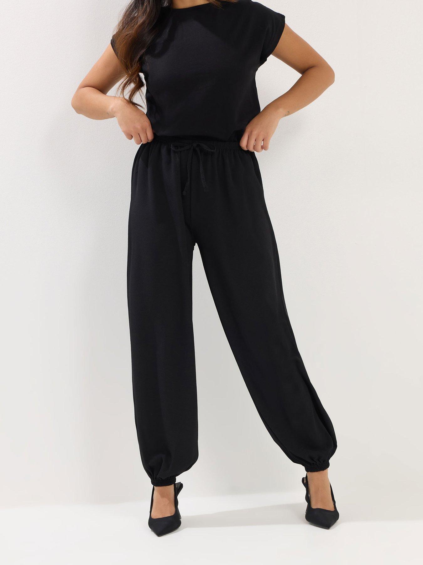 pixiegirl-petite-balloon-crepe-trouser-black